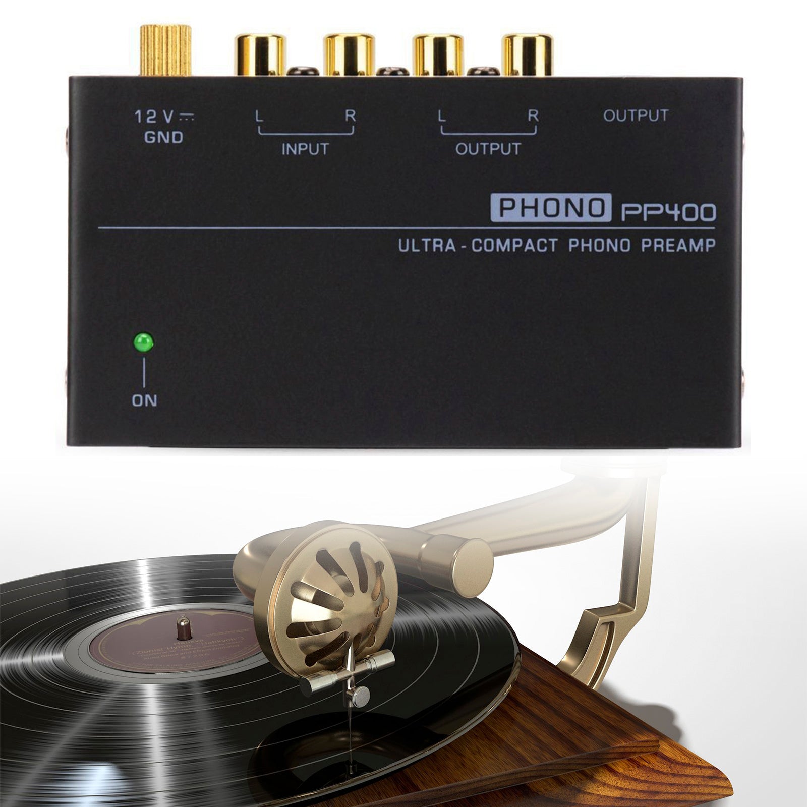 PP400 Ultra-Compact Phono Preamp Preamplifier With RCA 1/4Inch Support TRS Interfaces Preamplificador Phono Preamp