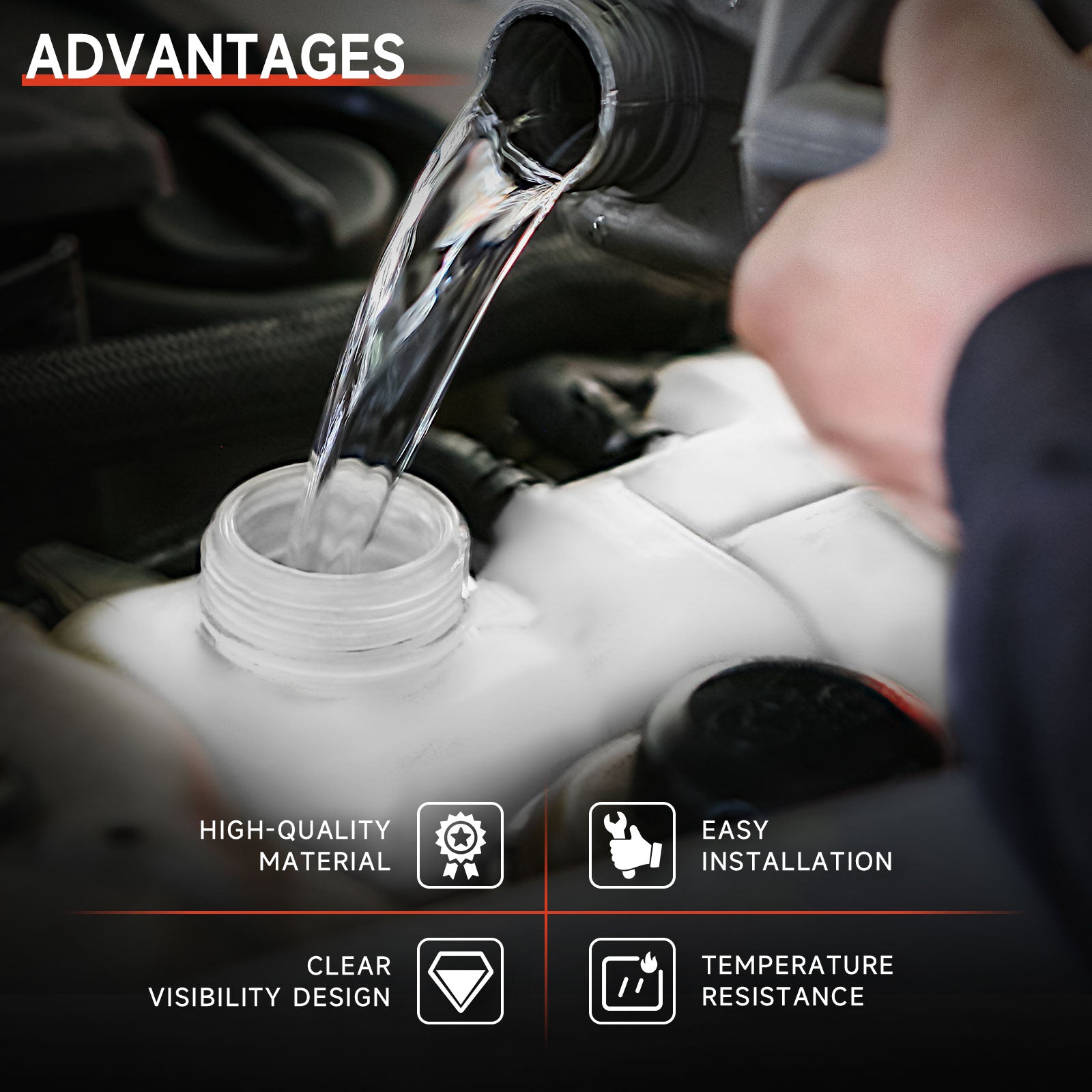 UK0115350 Coolant Overflow Bottle Tank Fit Mazda BT-50 2011-2015 Fit Ford Ranger PX