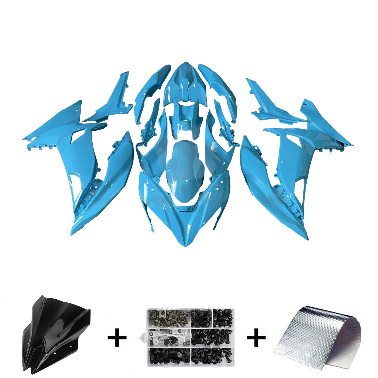 Injection Fairing Kit Bodywork Plastic ABS fit For Kawasaki ER-6F Ninja650R 2017-2019