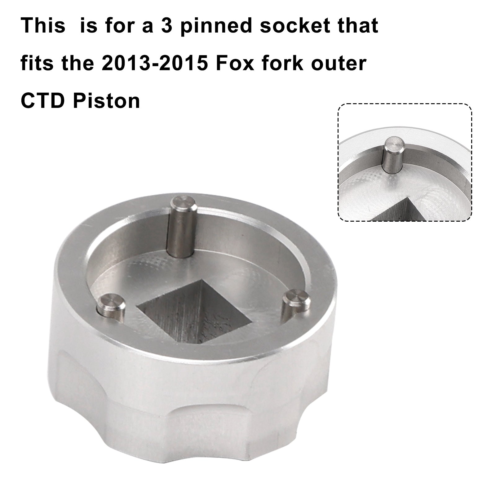 Fork Socket Tool for Fox CTD 3 pin outer piston removal-- 398-00-504