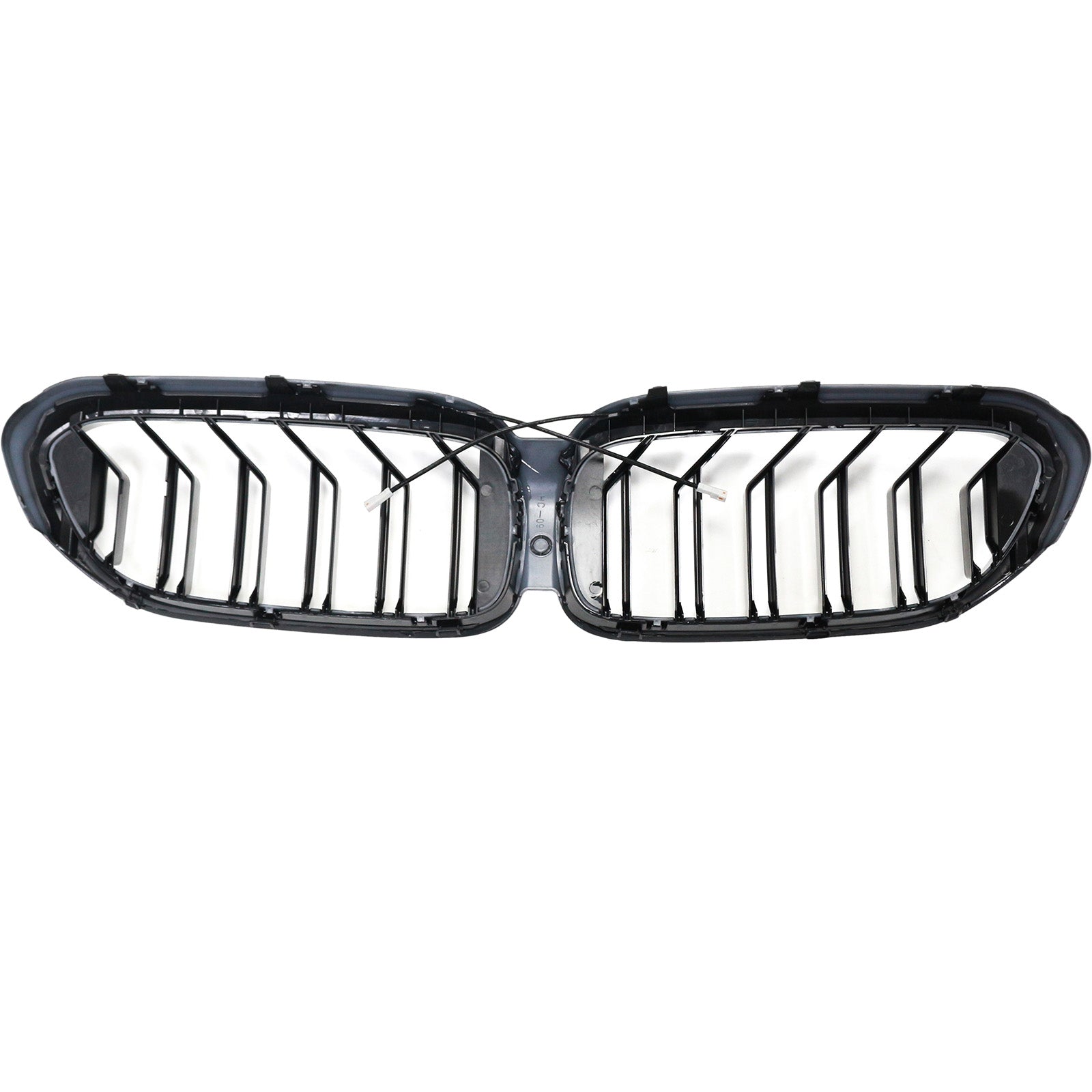 Double Slat Front Kidney Grille Fit BMW 5 Series G30 G31 2017-2020 Gloss Black