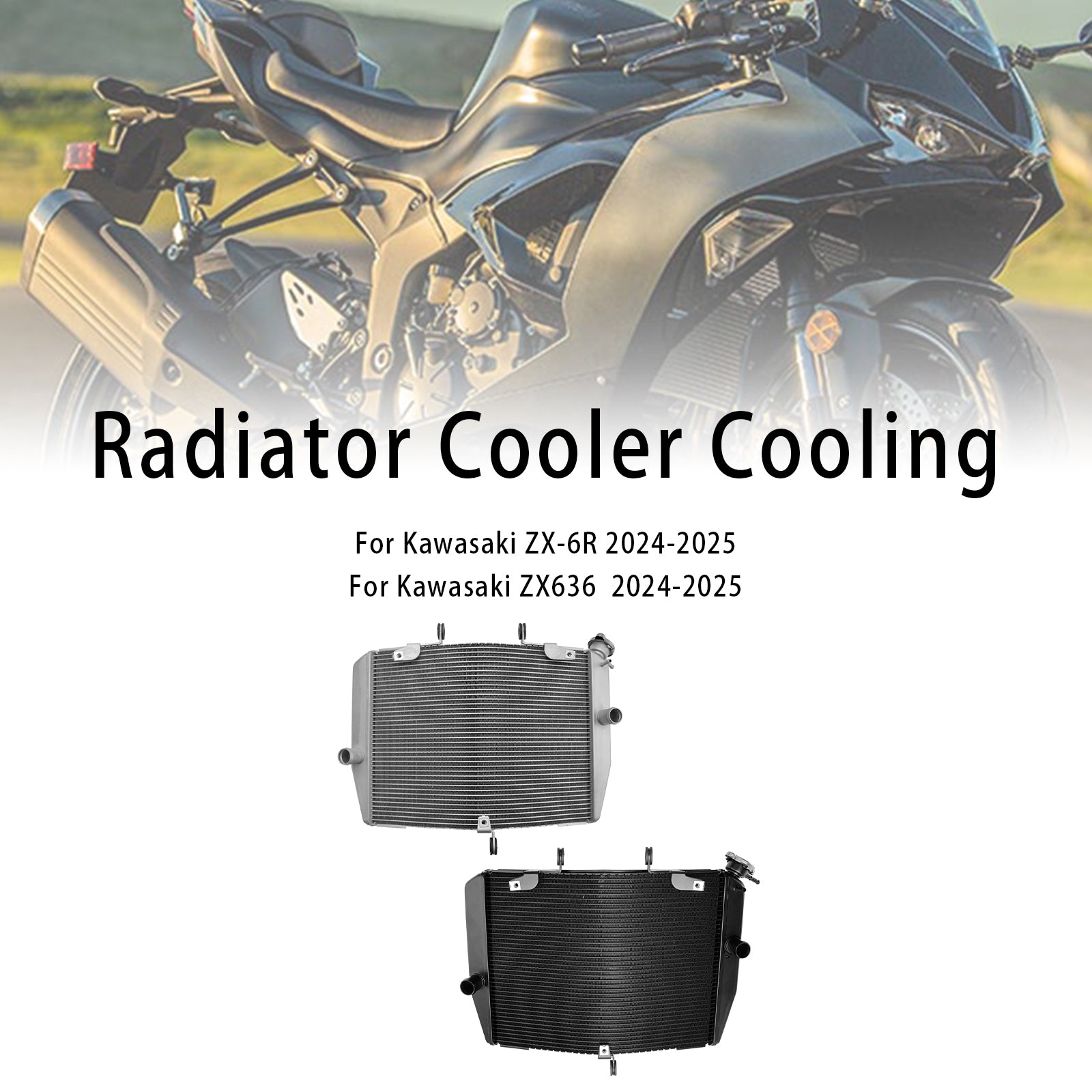 thumbnail image 2 of Black Aluminum Radiator For Kawasaki Ninja 650 / Z650 / ER650 – 2017-2025 2 of 6