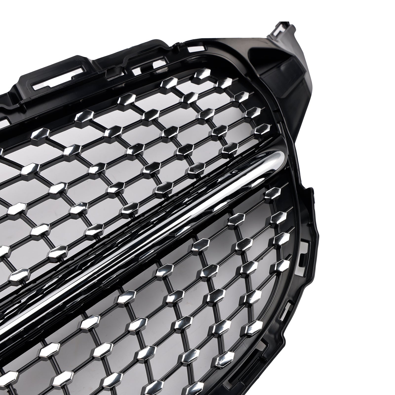 Diamond Front Grill Grille Fit Benz C-Class W205 C250 C300 C400 2015-2018