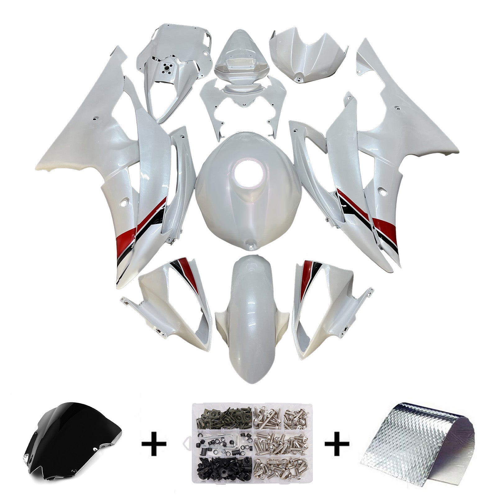 Injection Fairing Kit Bodywork Plastic ABS For Yamaha YZFR6 YZF-R6 2008-2016