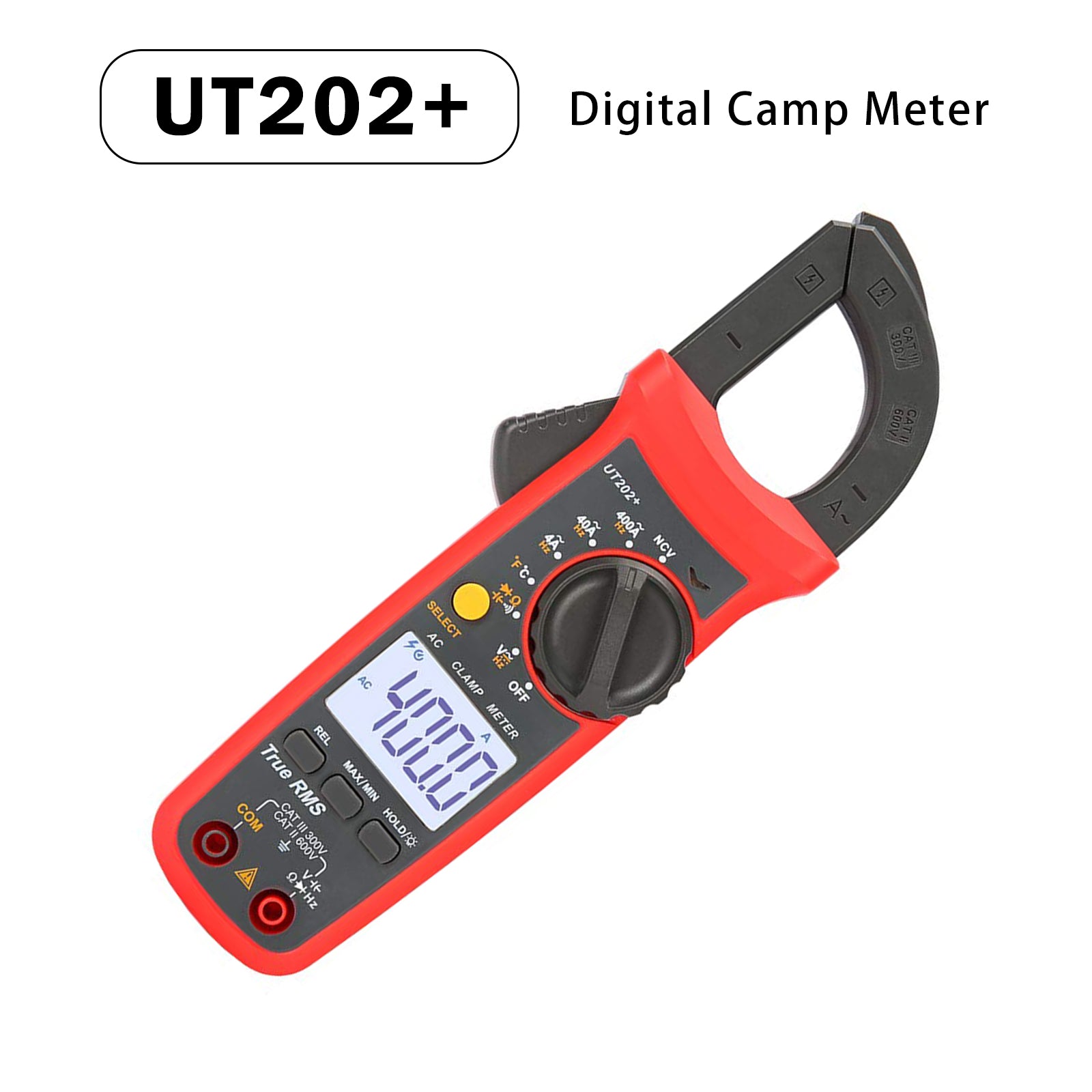 UT202+ Handheld True RMS Digital Clamp Meter Multimeter AC DC Volt NCV