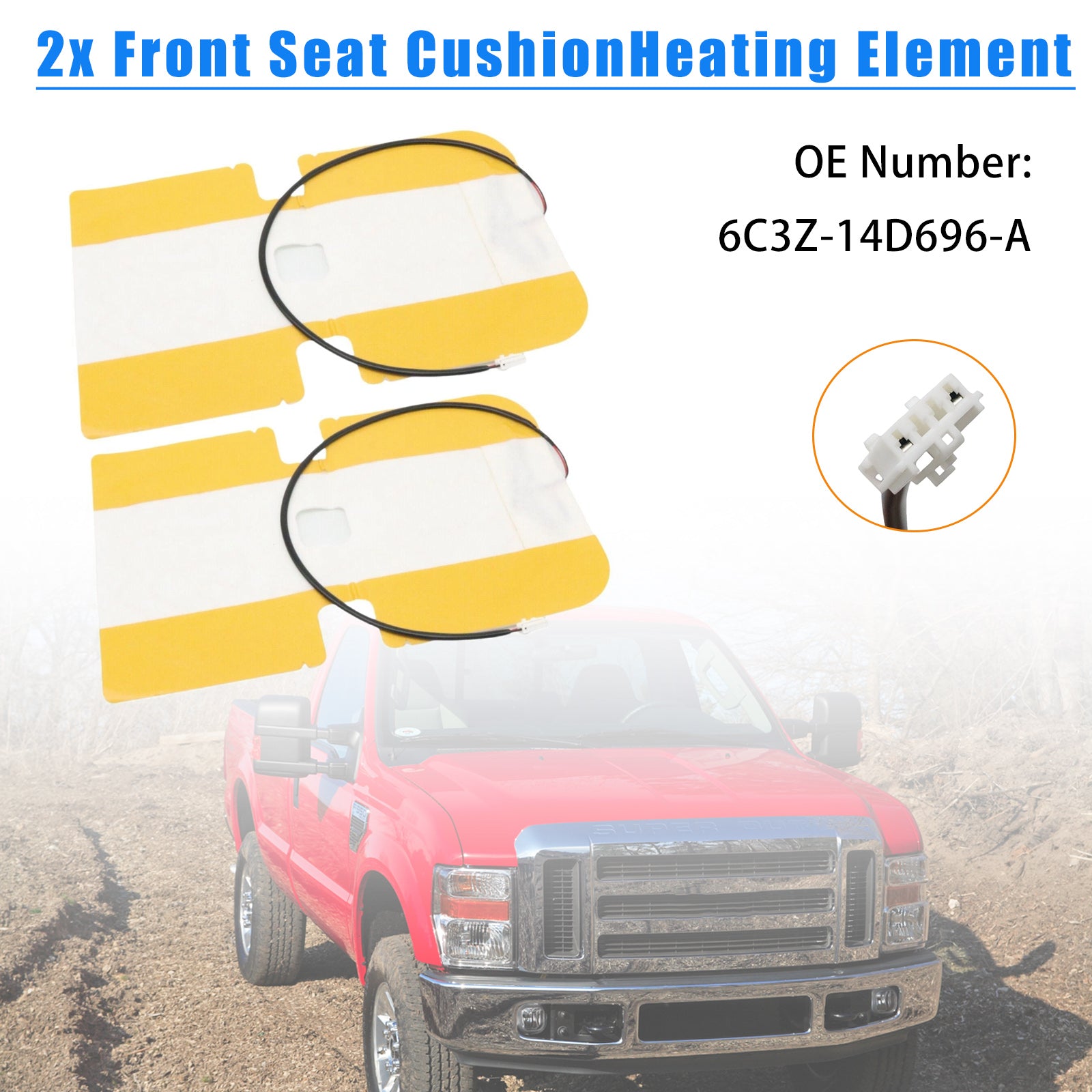 2005-2010 Ford F250 Super Duty Left & Right Front Seat Cushion Heating Element 6C3Z-14D696-A