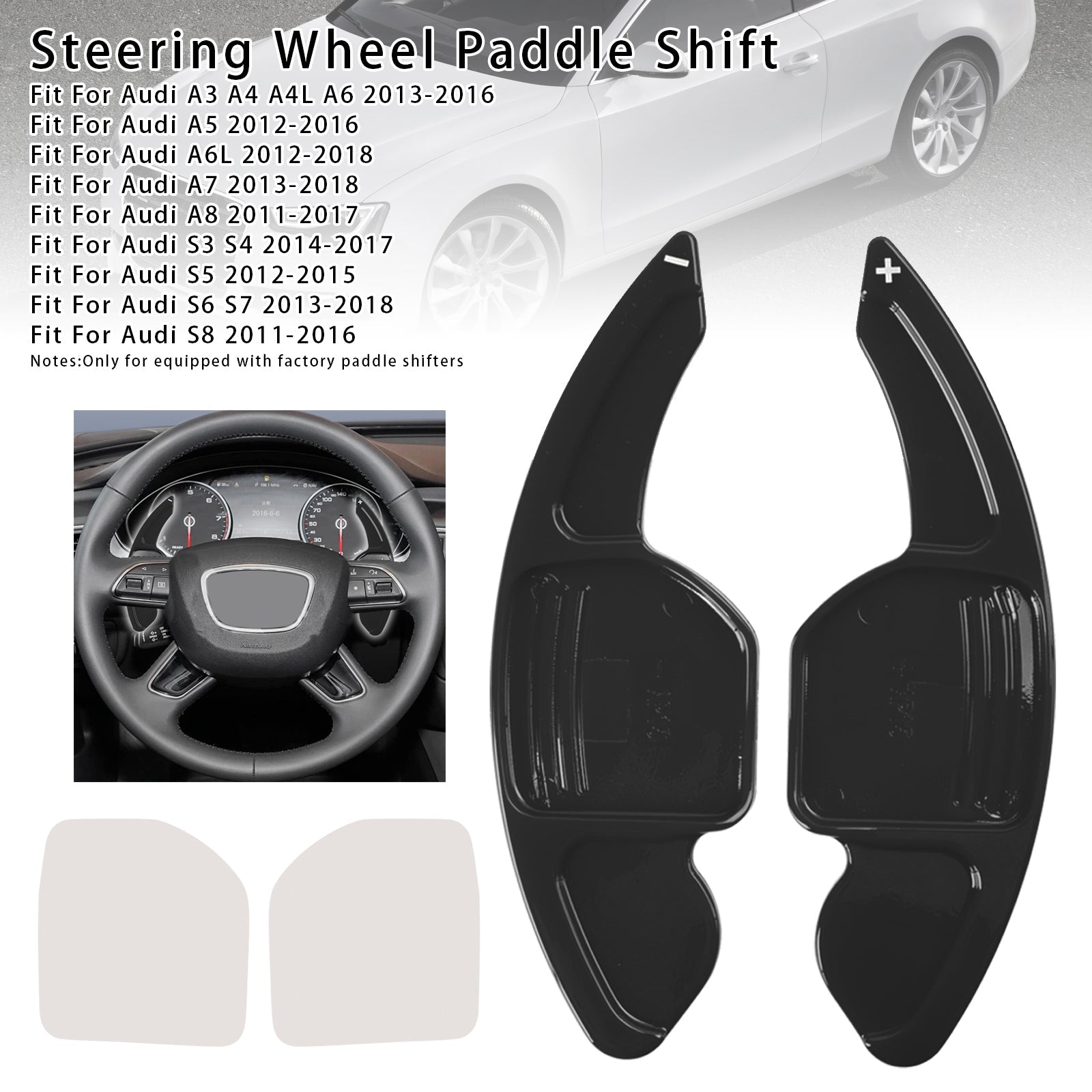 Steering Wheel Paddle Shifter Extension For Audi A3 A4 A5 A6 A8