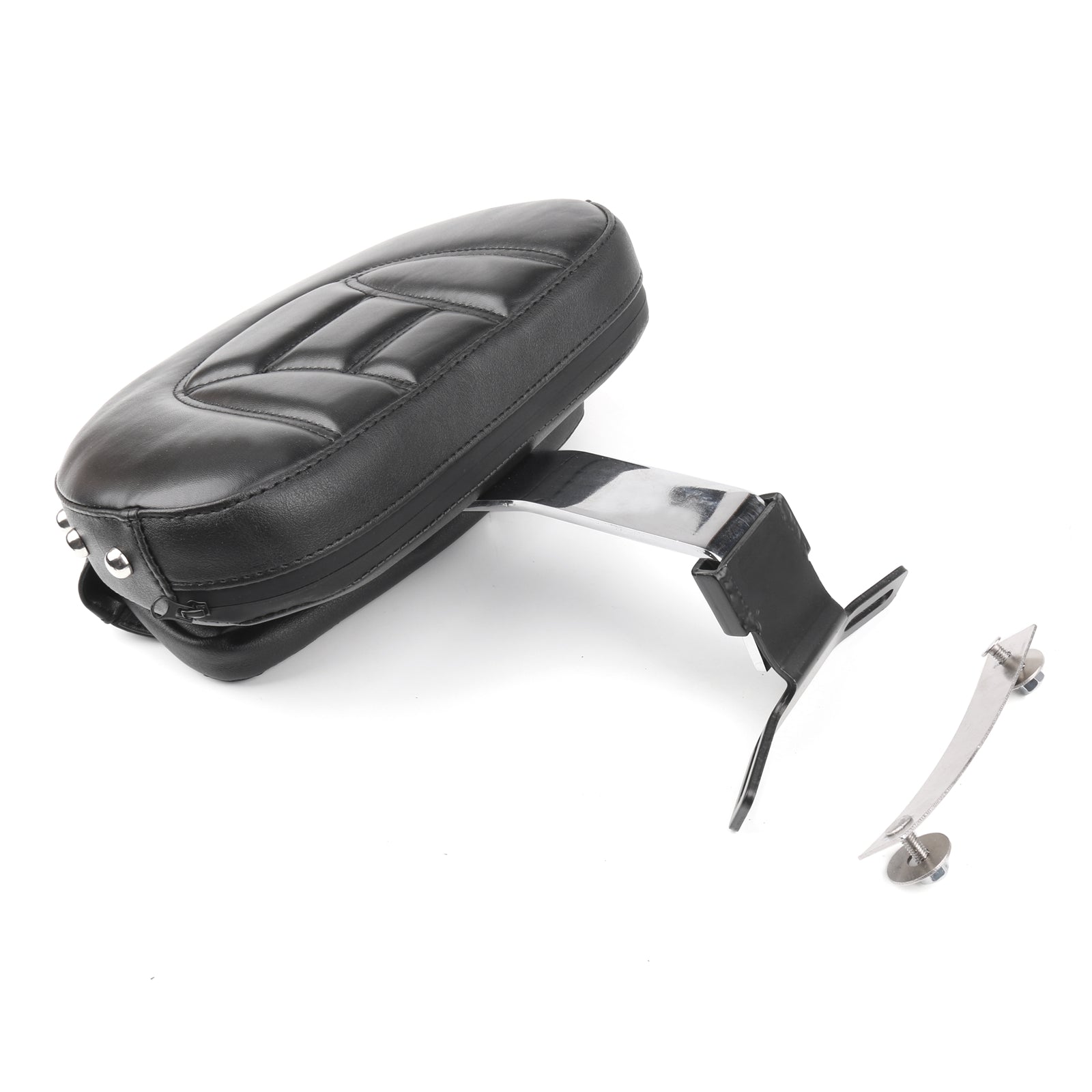 Driver Seat Rider Backrest Pad For 07-17 Fatboy FLSTF Heritage Softail CH