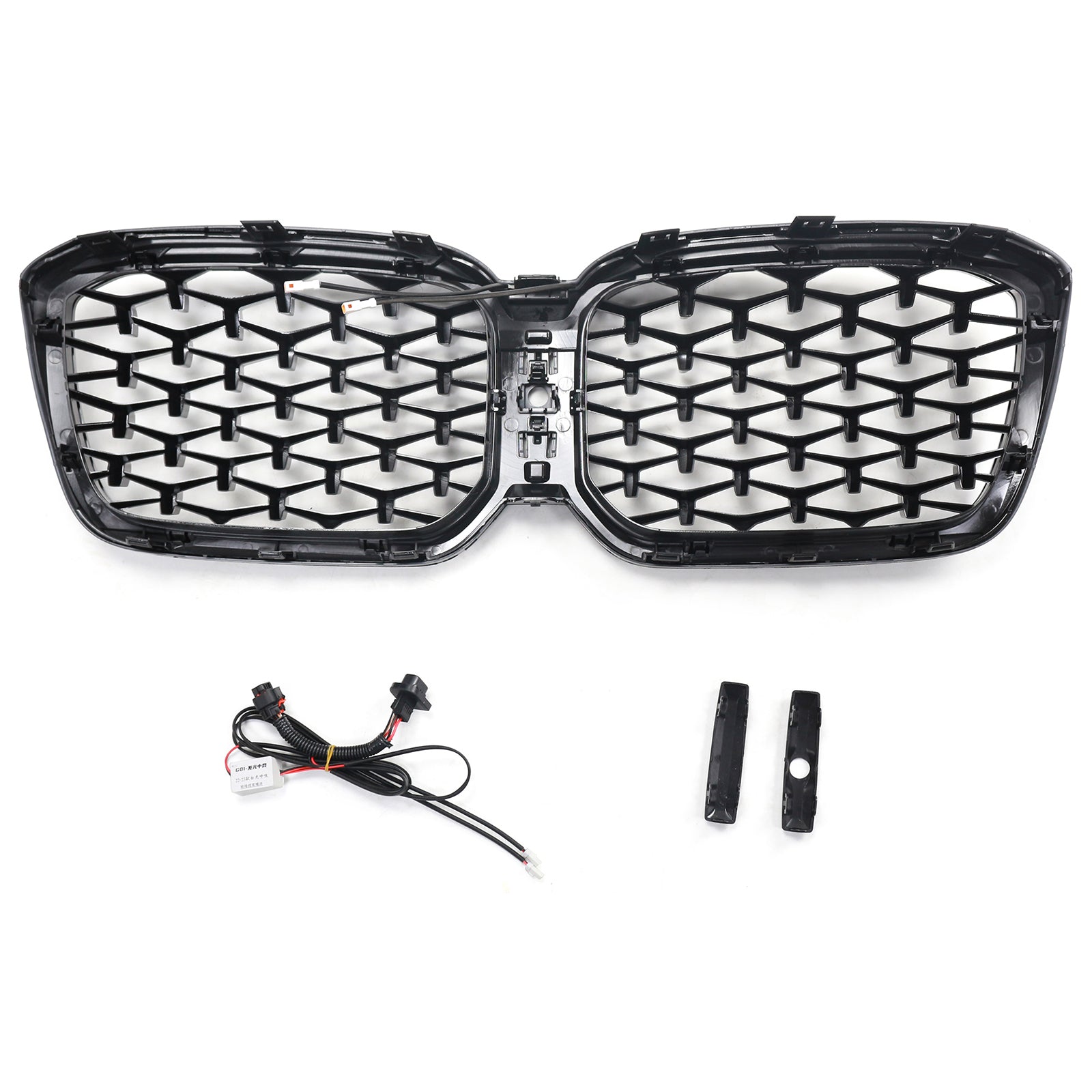 Diamond Front Bumper Kidney Grille Fit BMW X3 G01 X4 G02 2022-2025 Chorme