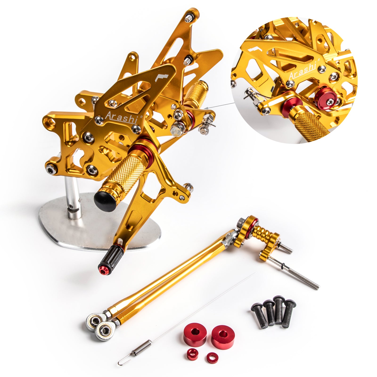 CNC Gold Adjustable Rearsets Footrest For Honda CBR600RR / ABS 2009 - 2022