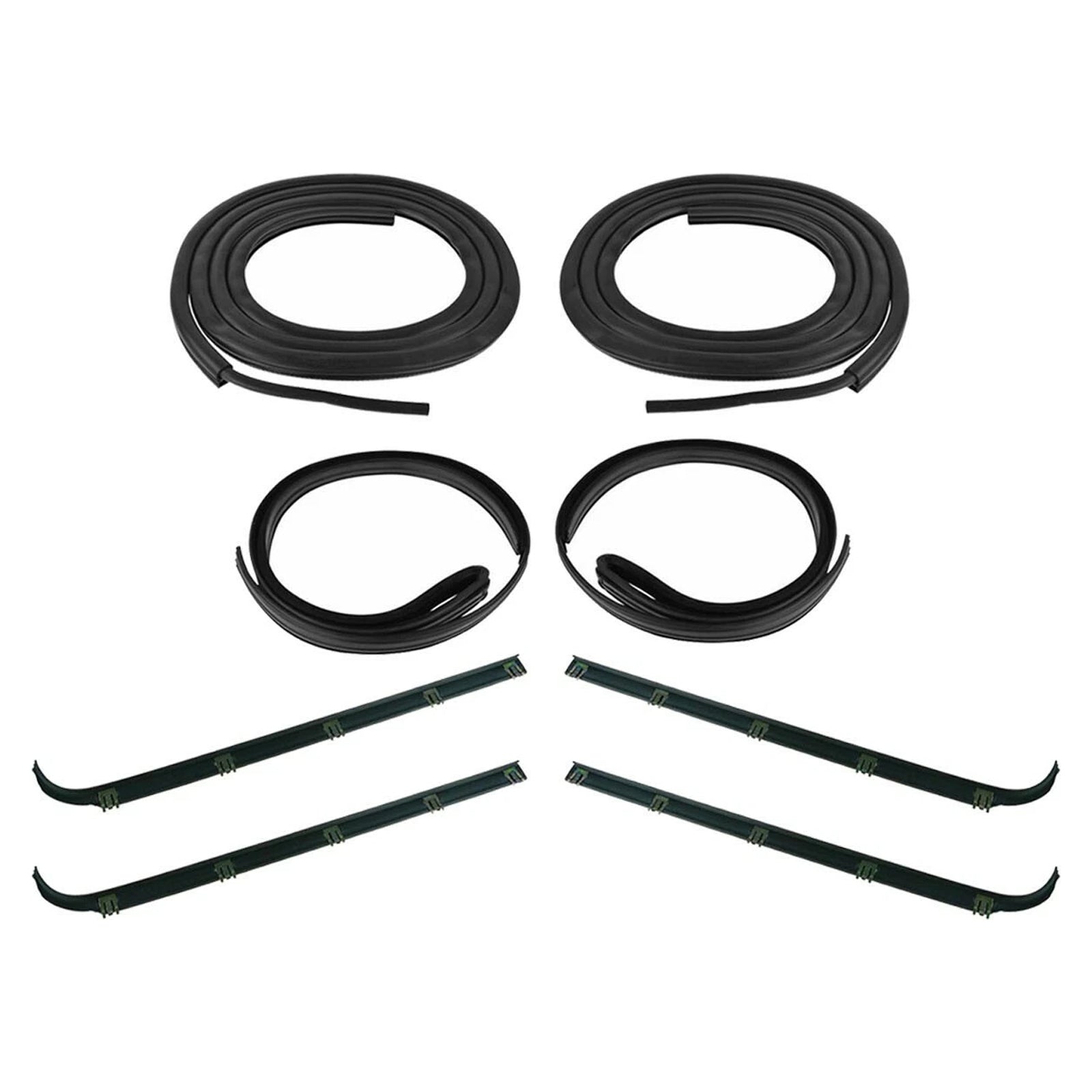 1987-1996 Ford F150 Truck Front Door Weatherstrip Seal Kit 8PCS Door Window Sweep Weatherstrip Seal Kit