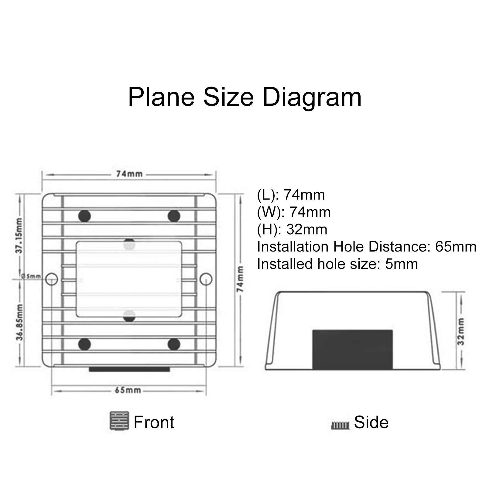 6-32V to 12V 5A DC-DC Voltage Stabilizer Car Power Supply Regulator Waterproof