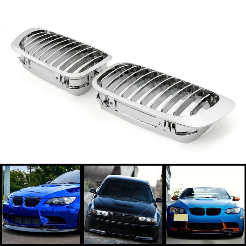 Front Fence Grill Grille Chrome For BMW E46 2 Doors 1998-2001 3 Series