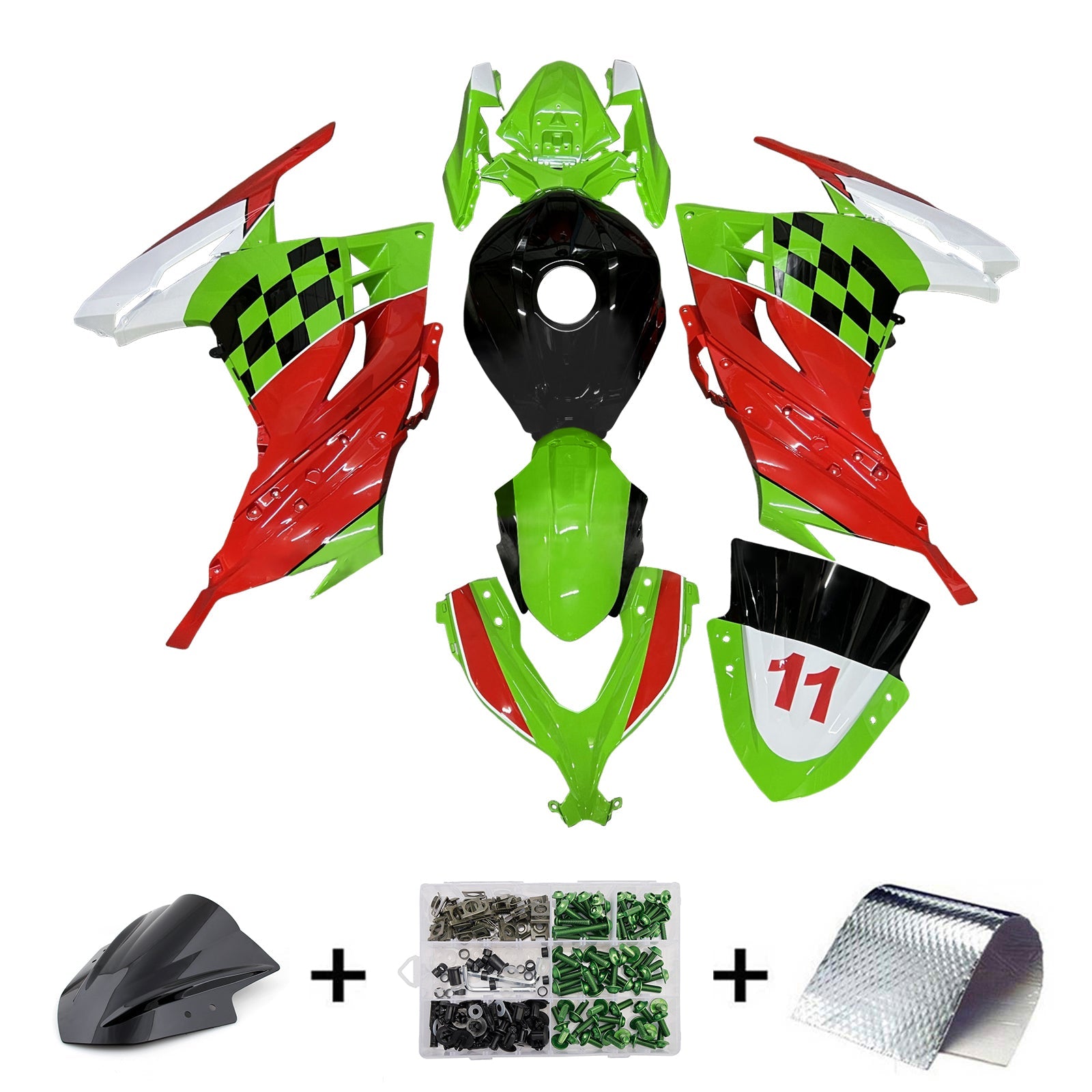 Injection Fairing Kit Bodywork Plastic ABS fit For Kawasaki EX300 Ninja300 2013-2024