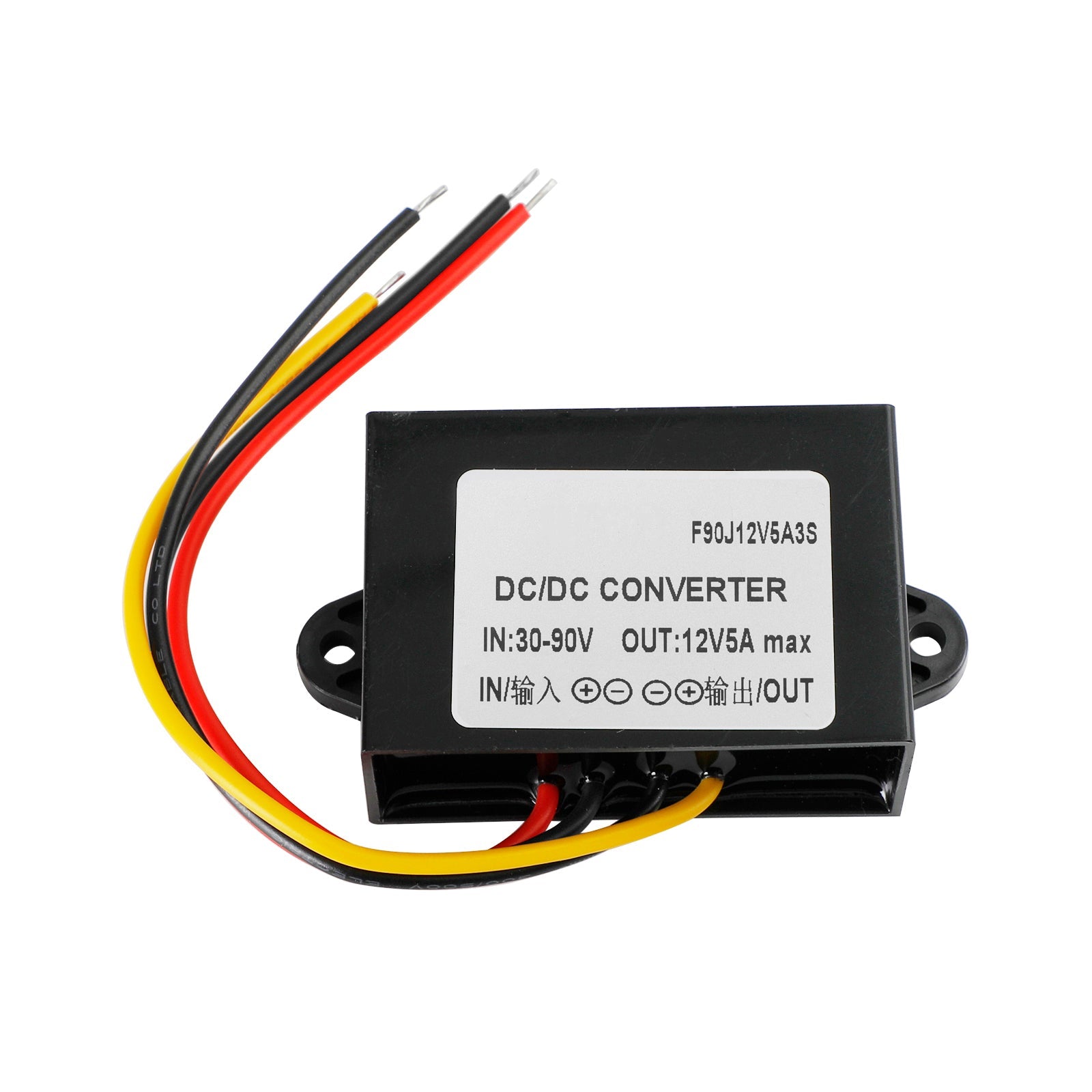 Waterproof DC-DC Converter 30-90V Step Down to 12V Power Supply Module 5A 60W