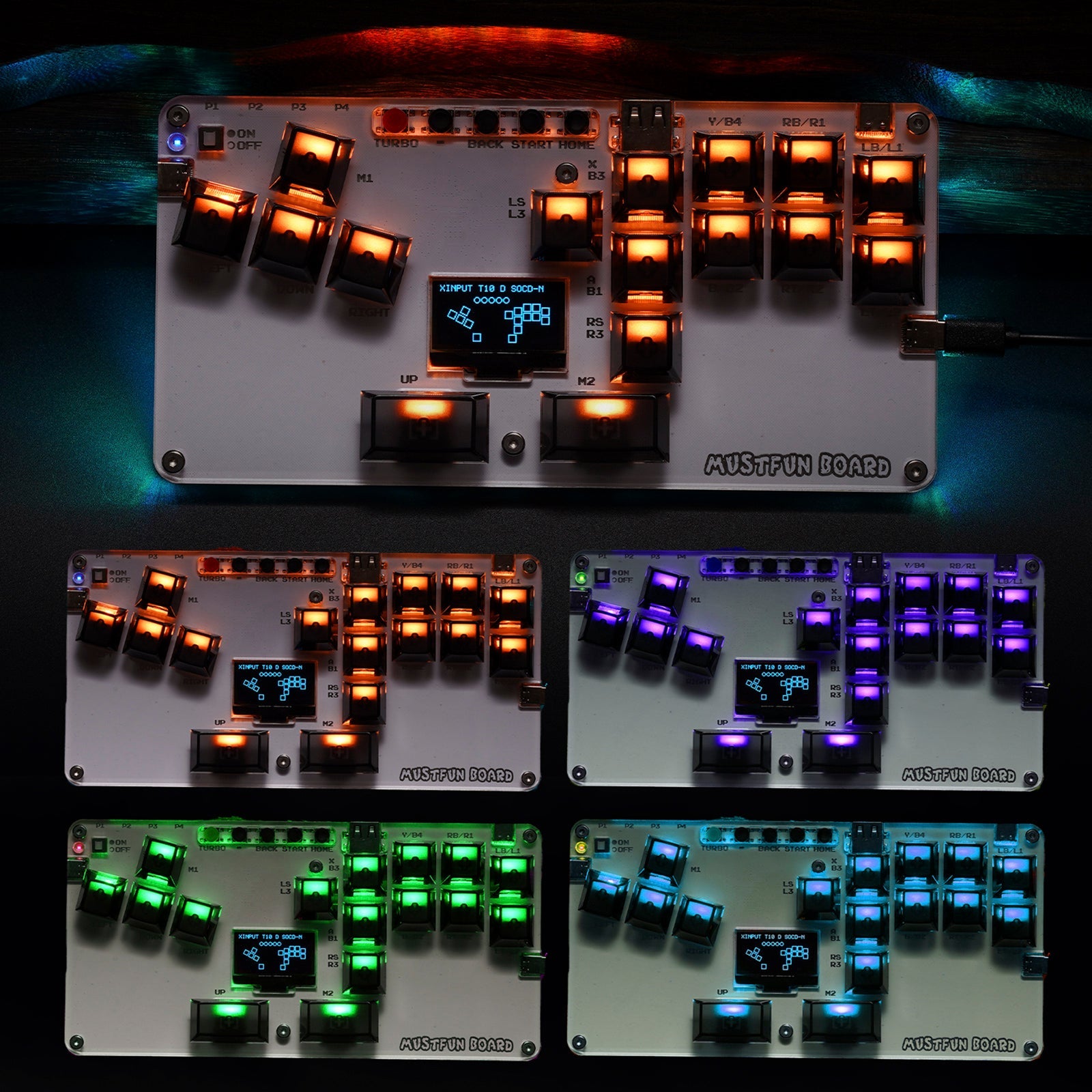 MustFun Hitbox Mini Stickless Controller Suitable For PC/PS3/PS4/Switch And Other Gaming Devices