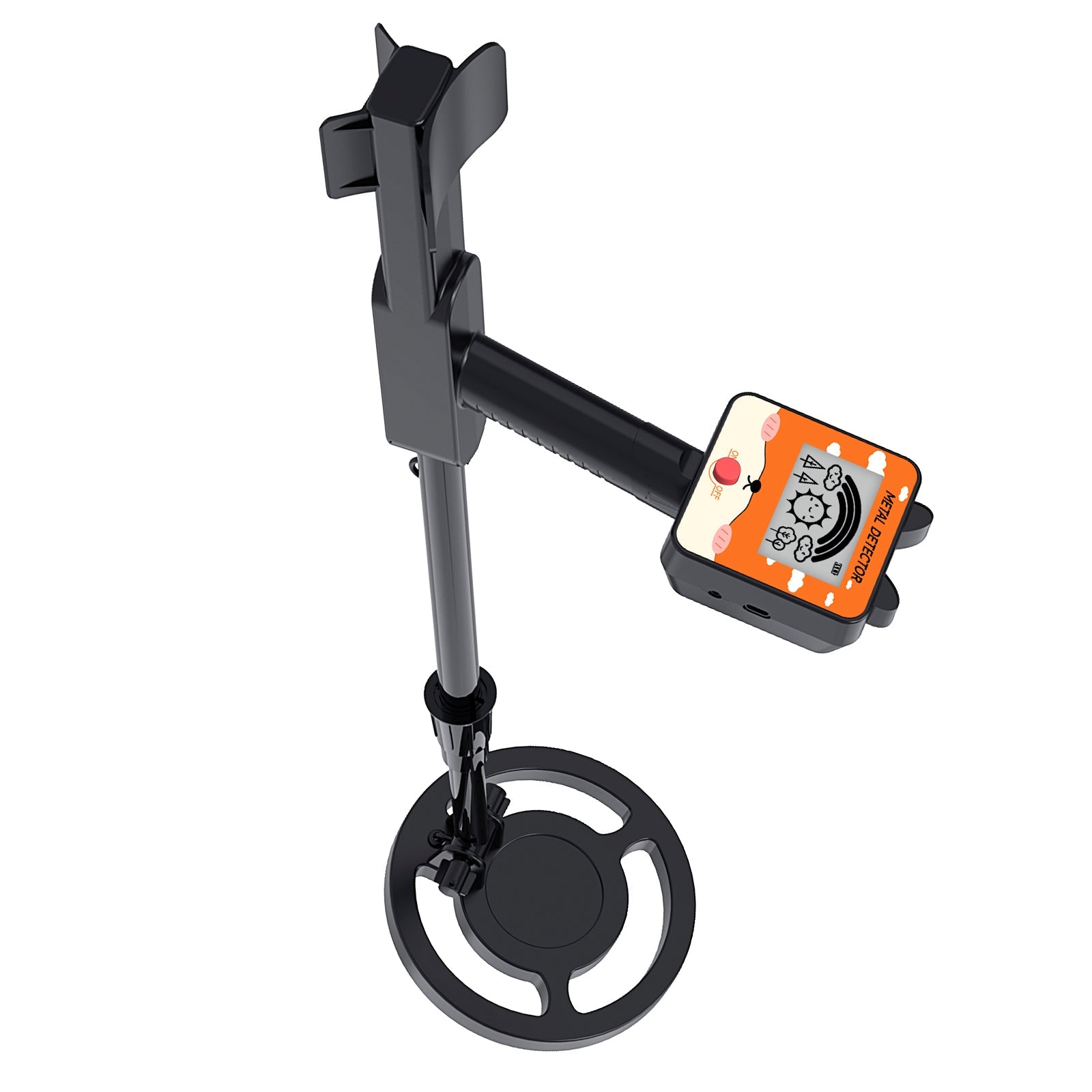 GT260 Kids Child Treasure Seeker Metal Detector Waterproof 6.3"Search Coil Black