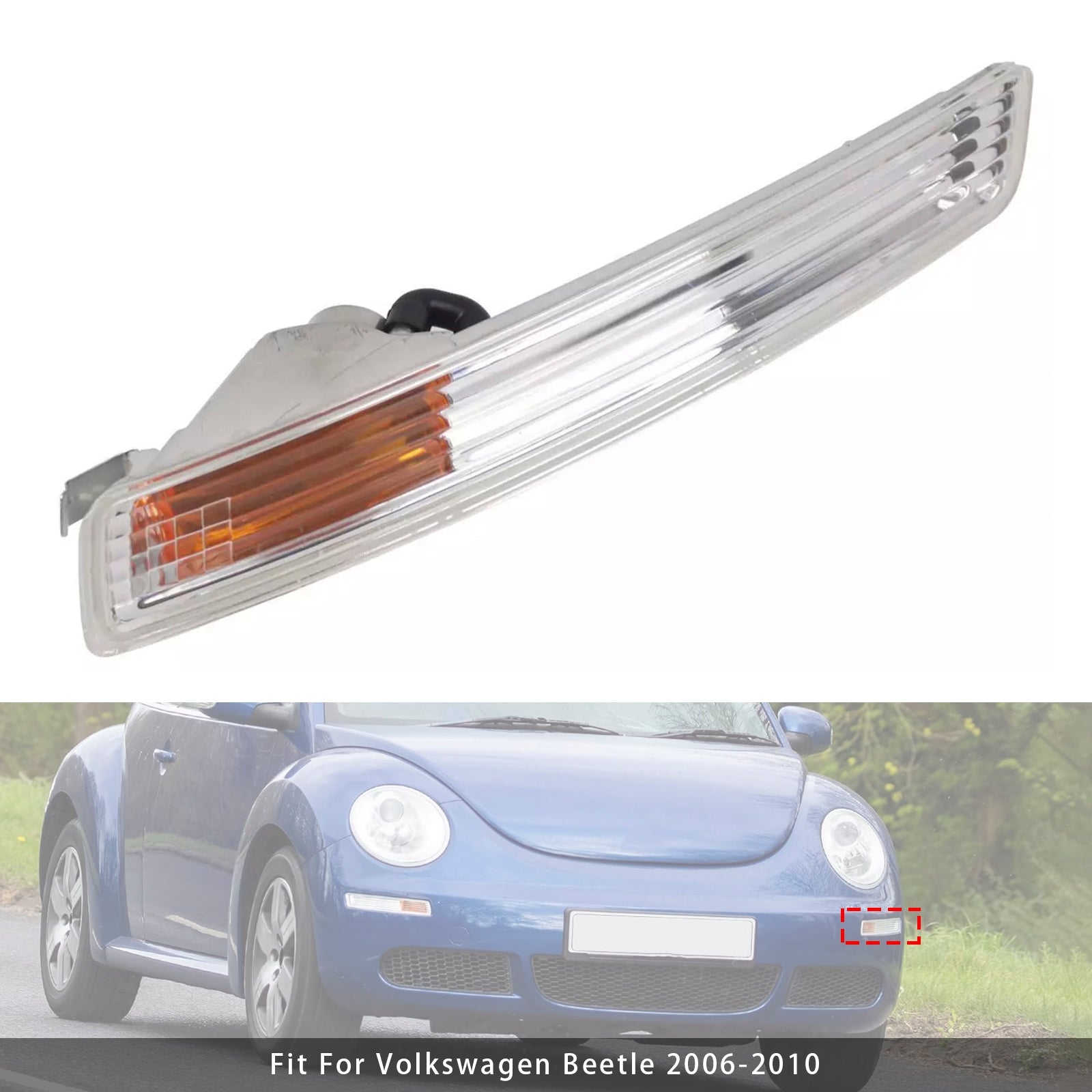 2006-2010 Volkswagen Beetle 1 Pcs Front Bumper Left Turn Signal Light 1C0953041R