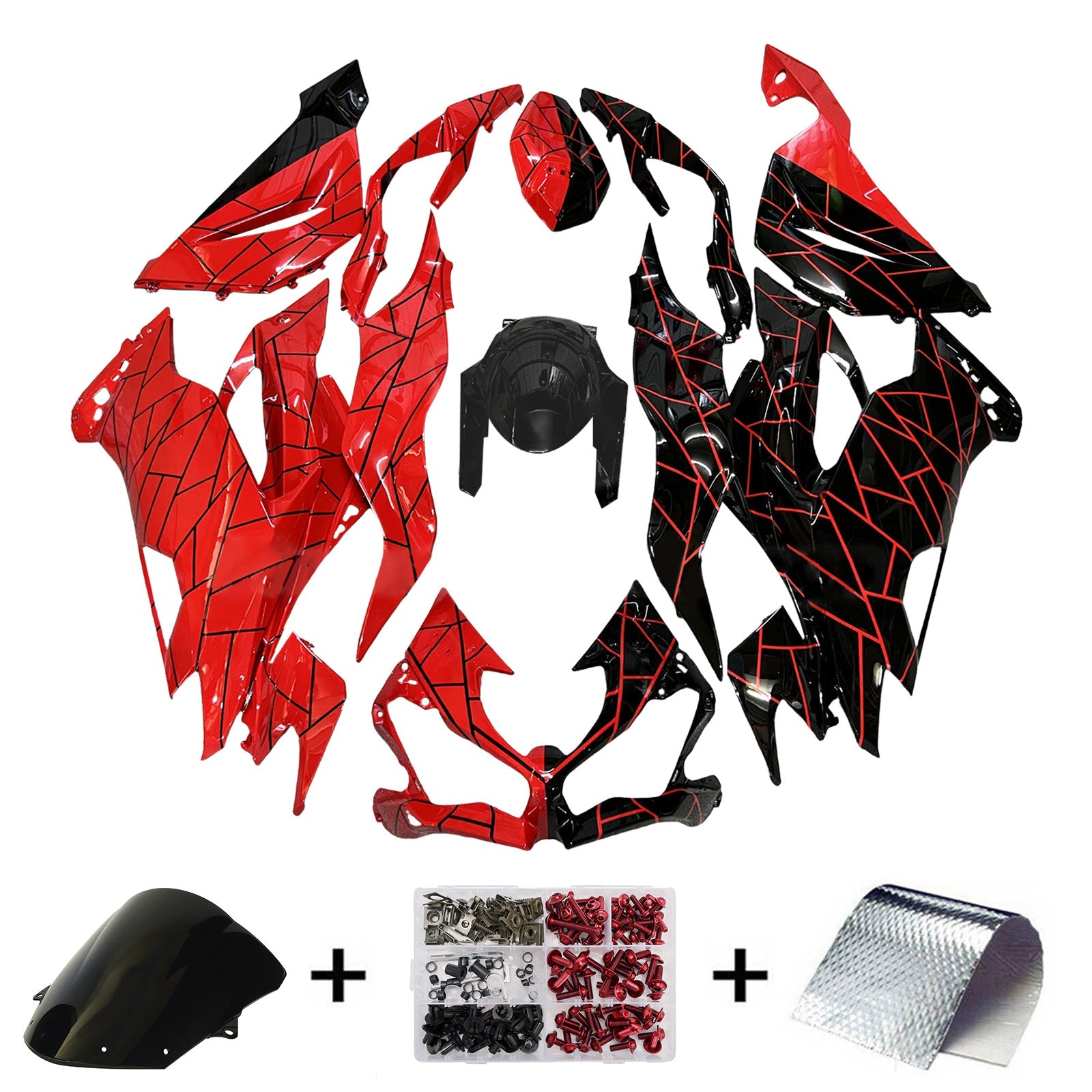 Injection Fairing Kit Bodywork Plastic ABS fit For Kawasaki ZX6R 2019-2023