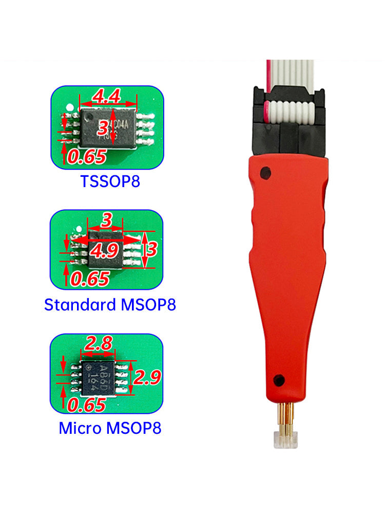 TSSOP8/MSOP8 Chip Burn Test Probe Micro Chip Spring Pin Car Connection Cable