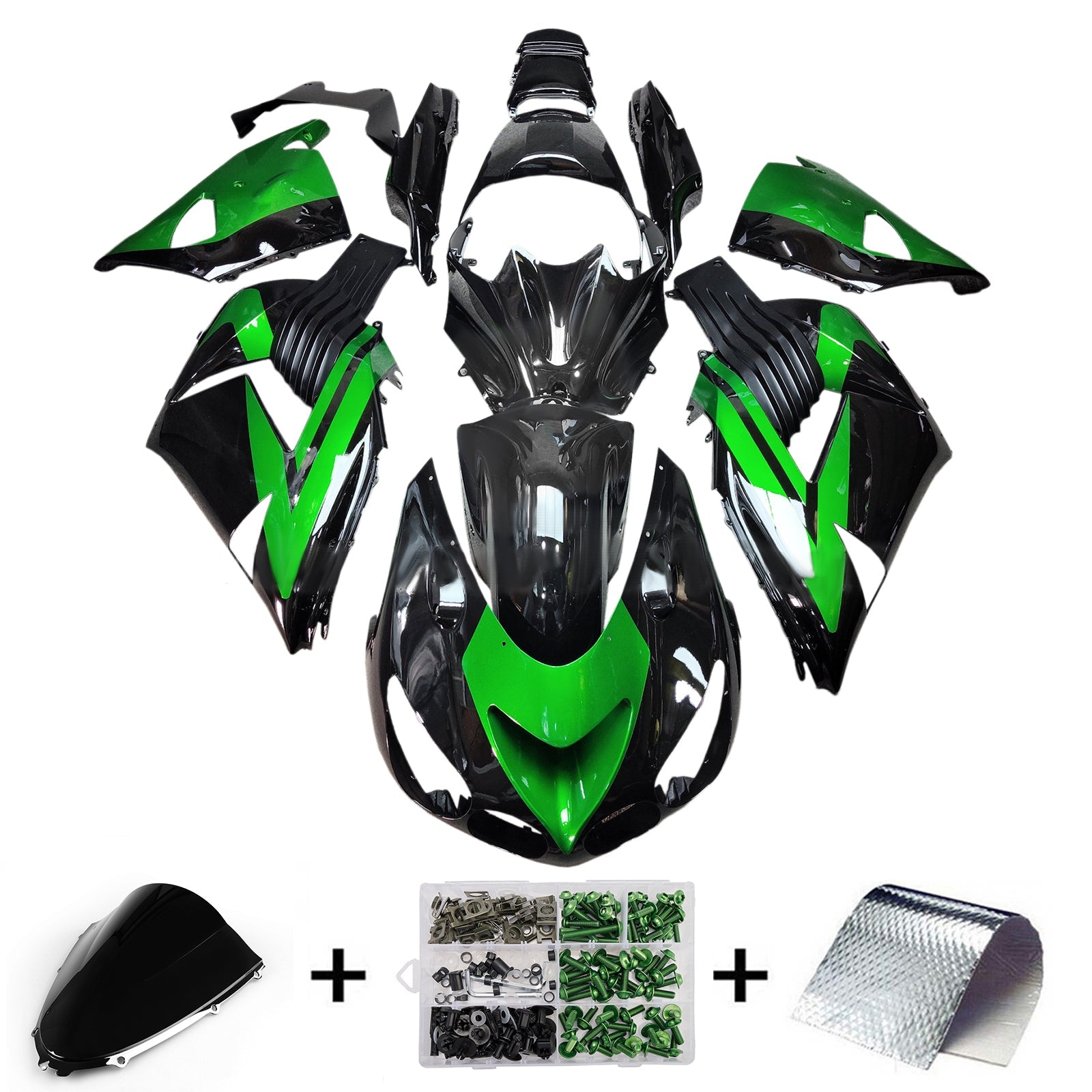 Injection Fairing Kit Bodywork fit For Kawasaki ZX14R ZZR1400 2006-2011