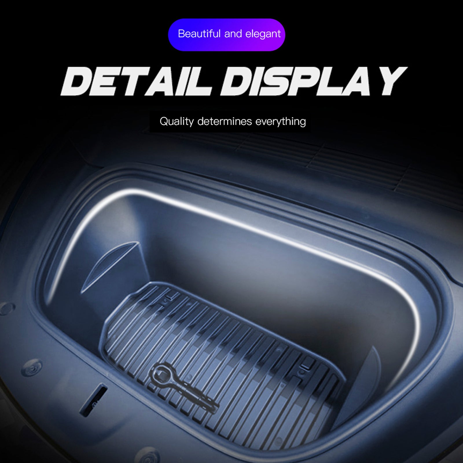 Front Trunk Ambient Atmosphere LED Light Strip White For Tesla Model 3/Y