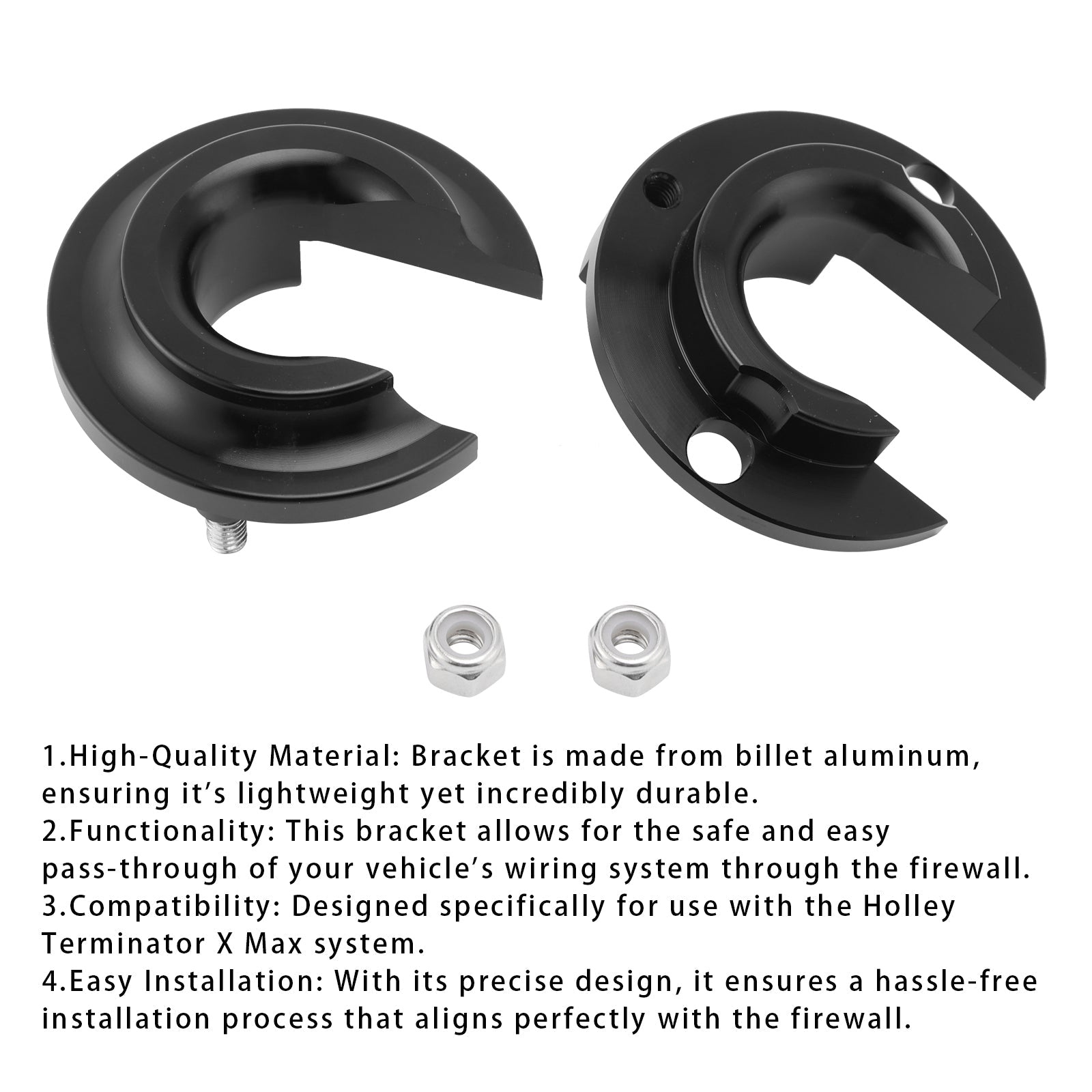 Fire Wall Pass Through Raw Bracket Harness For Holley Terminator x Max