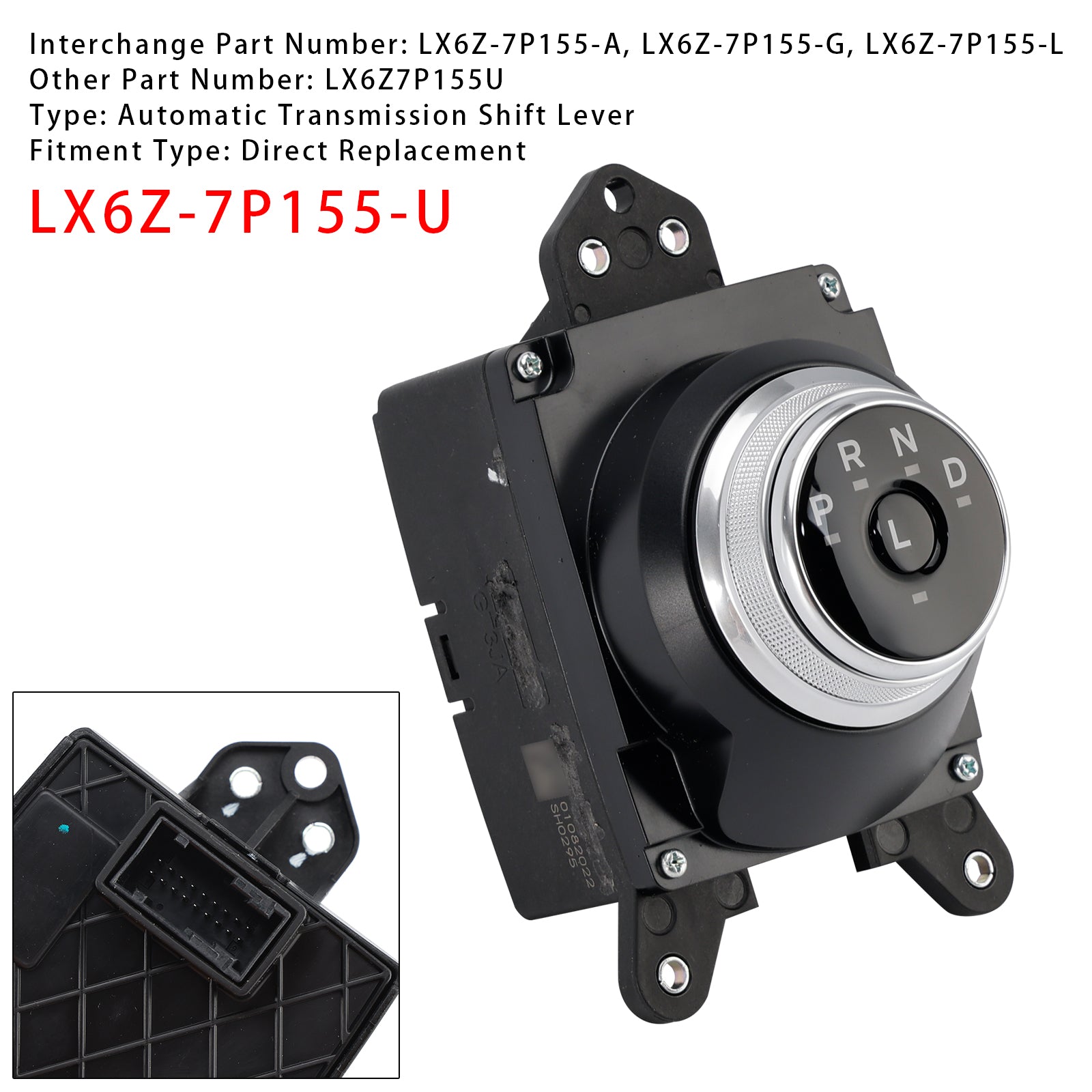 2020-2022 Ford Escape Automatic Transmission Shift Lever LX6Z-7P155-U LX6Z-7P155-A