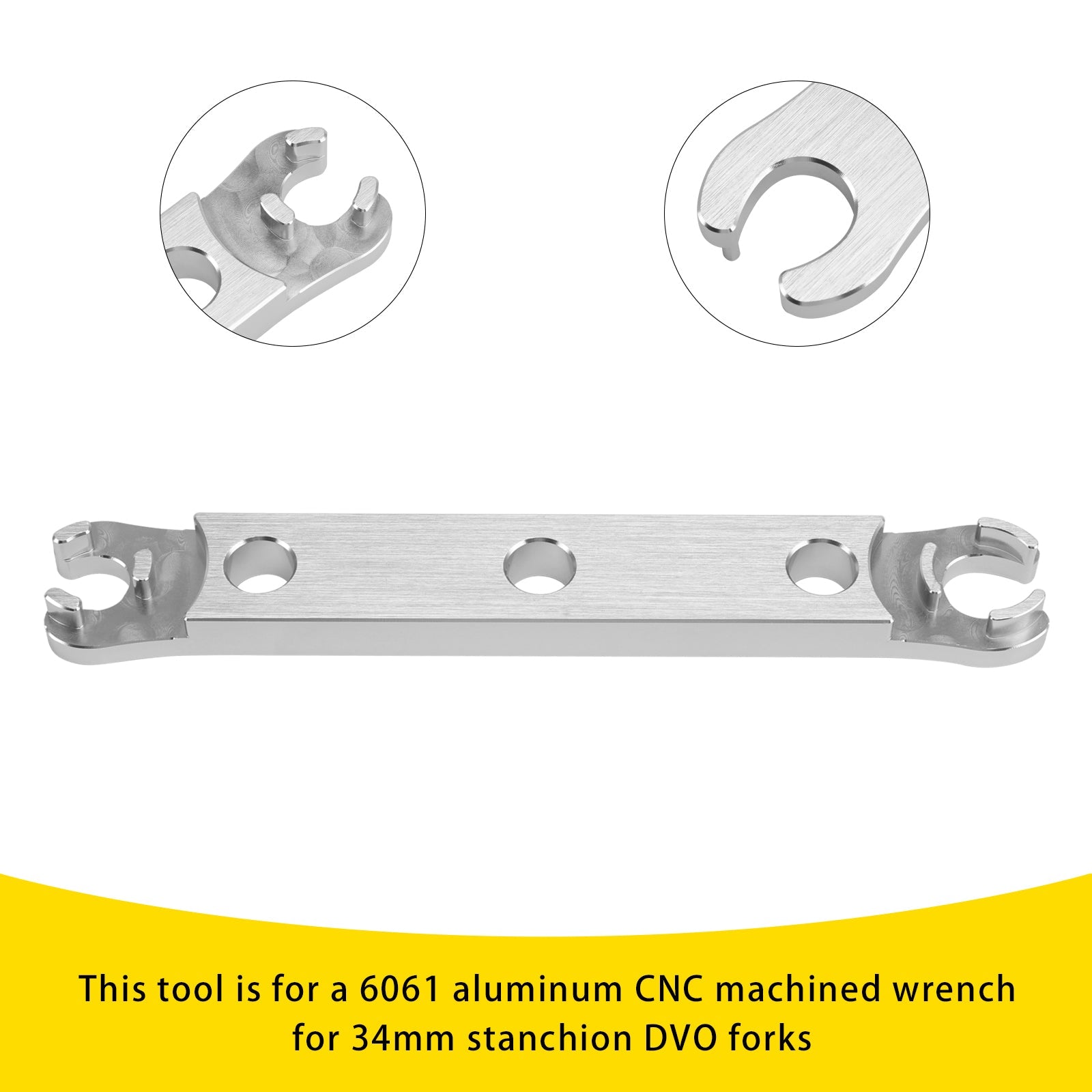 Aluminum Lower Cap Removal Wrench. Tool used For Rebuild DVO Saphire/Onyx fork