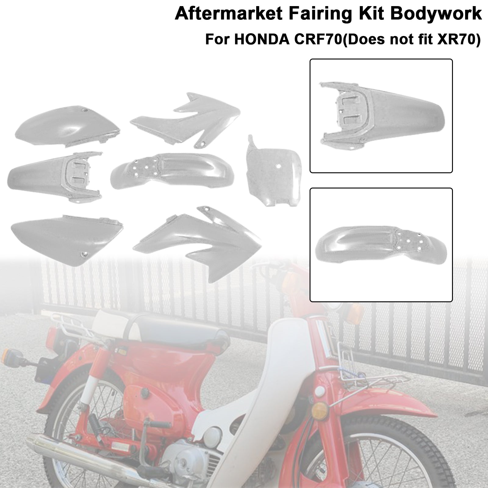 HONDA CRF70 DIRT BIKE Body Plastic Kit Fender Fairing
