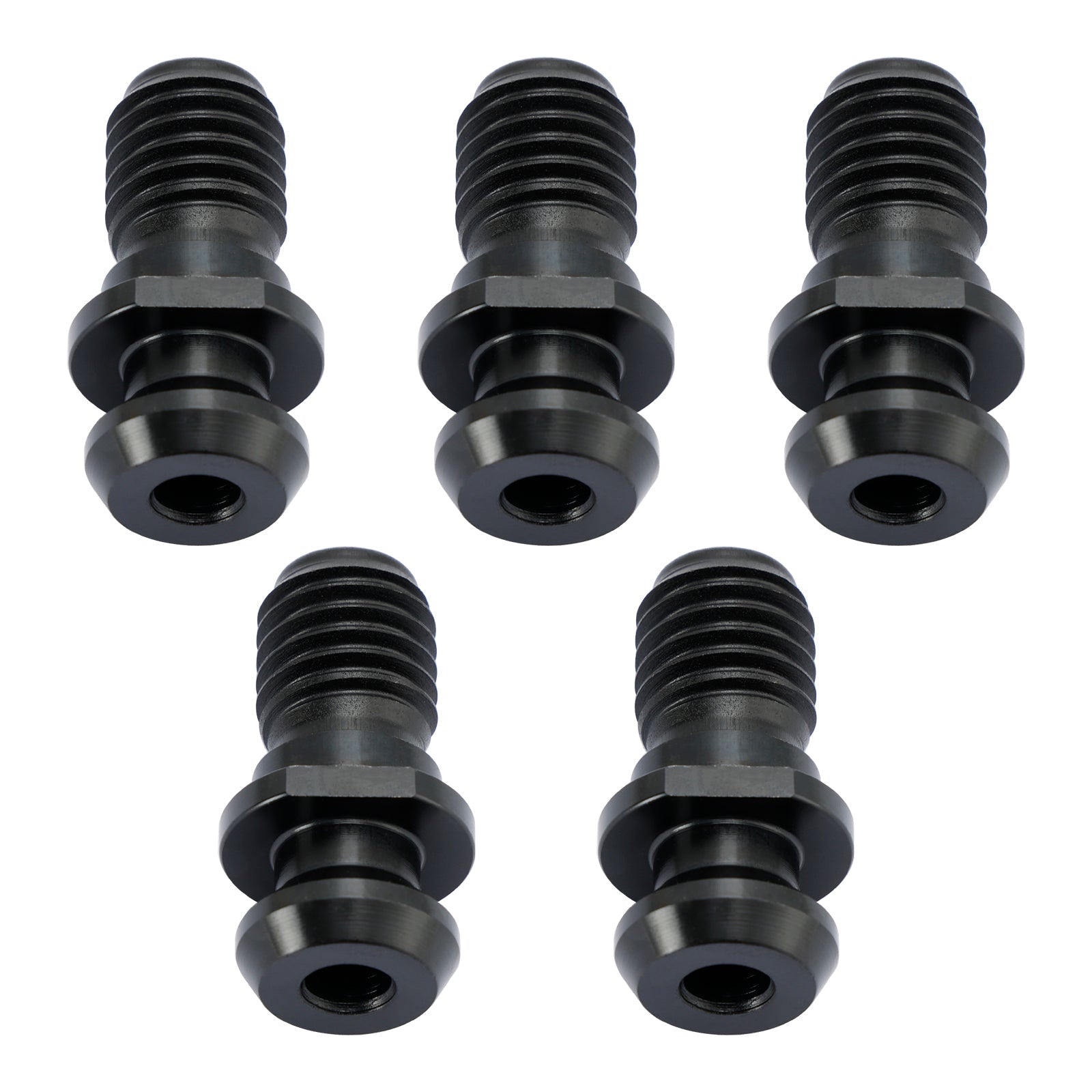 5 Pcs CAT40 45๏ฝ 0.740" Pull Stud Retention Knob Fits Mazak Fadal CNC Black
