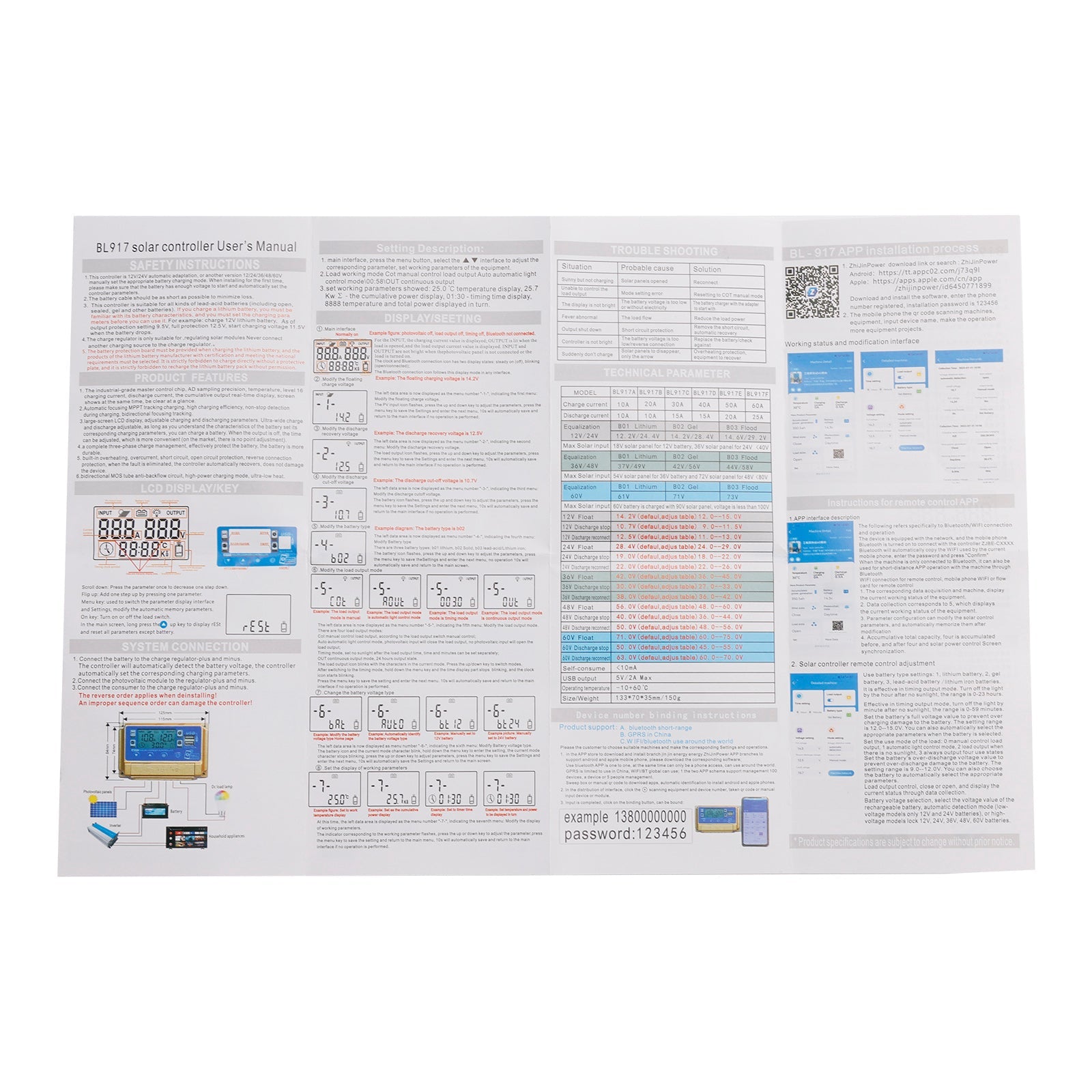 30/60A 내장형 스냅온 에너지 저장 전용 MPPT 태양광 컨트롤러 블루투스