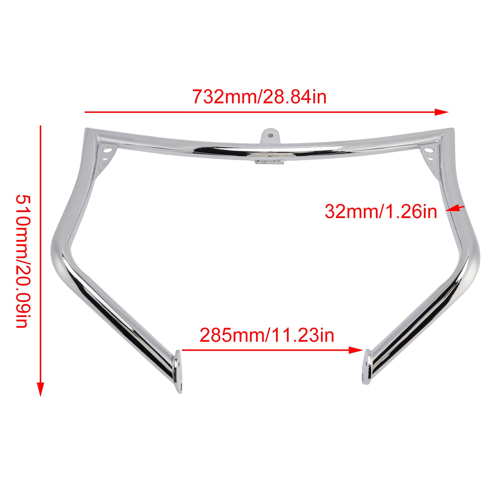 1998-2008 Touring Road Glide FLTR Engine Guard Frame Anti-Crash Bumper Protector Chrome