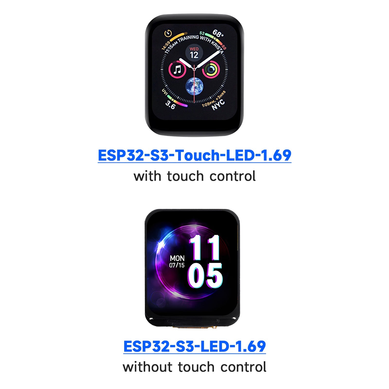 ESP32-S3 1.69-inch Touch Screen Development Board WIFI Bluetooth 262K Color LCD