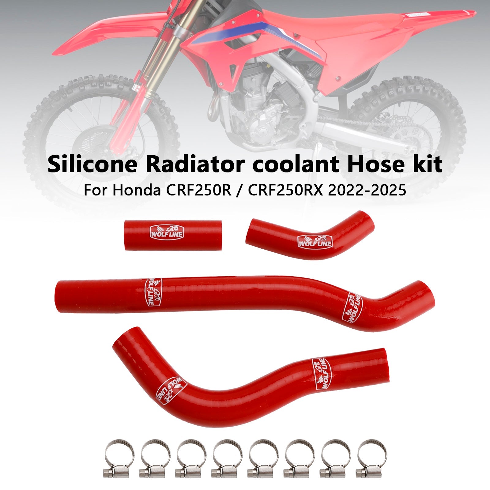 2022-2025 Honda CRF250R CRF250RX Silicone Radiator coolant Hose