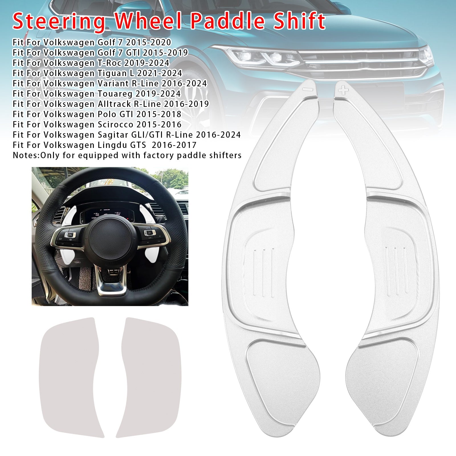 Steering Wheel Paddle Shifter Extension For VW Golf 7 T-ROC