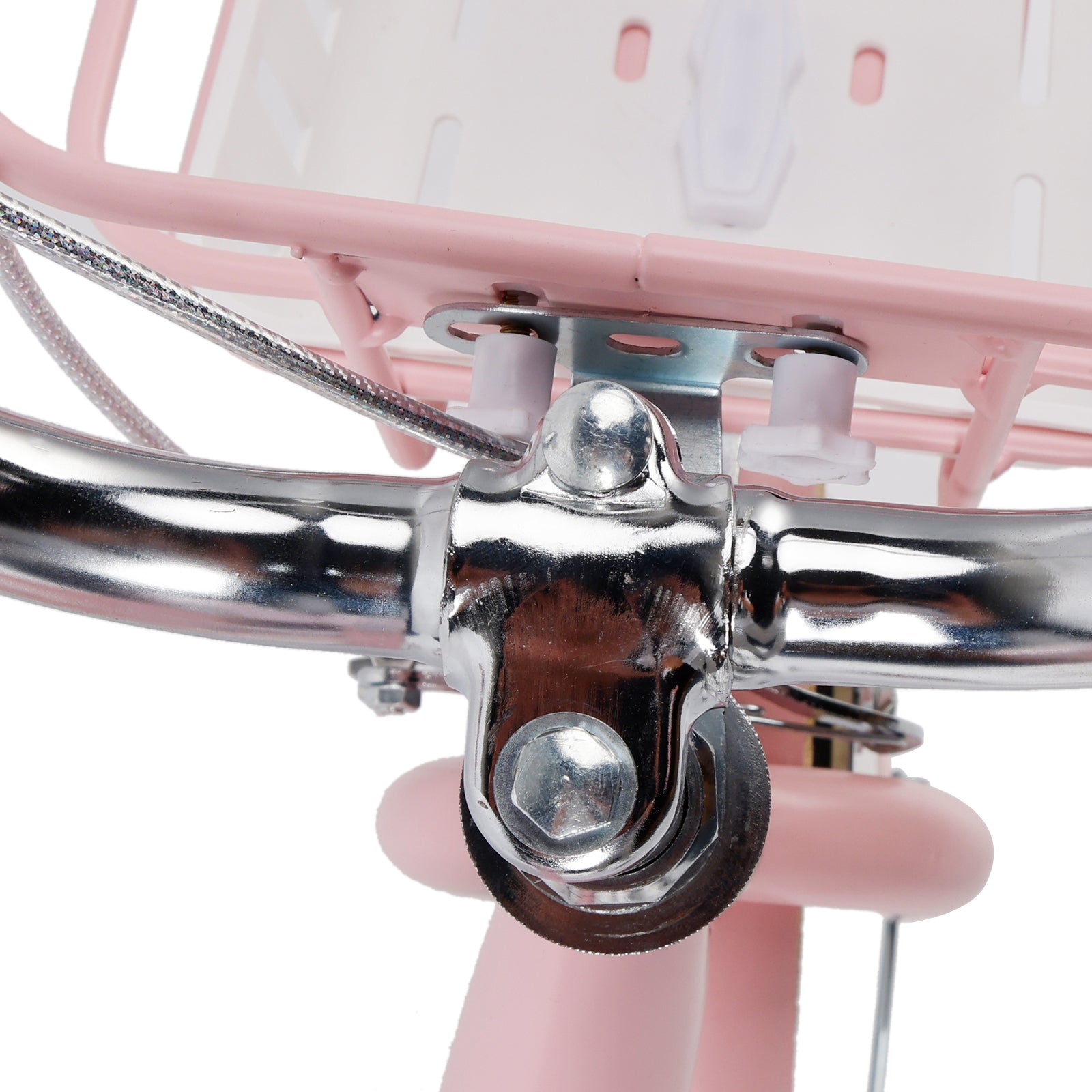 16" Child Bicycle Girls Bike with auxiliary wheels & Rack & Basket Pink