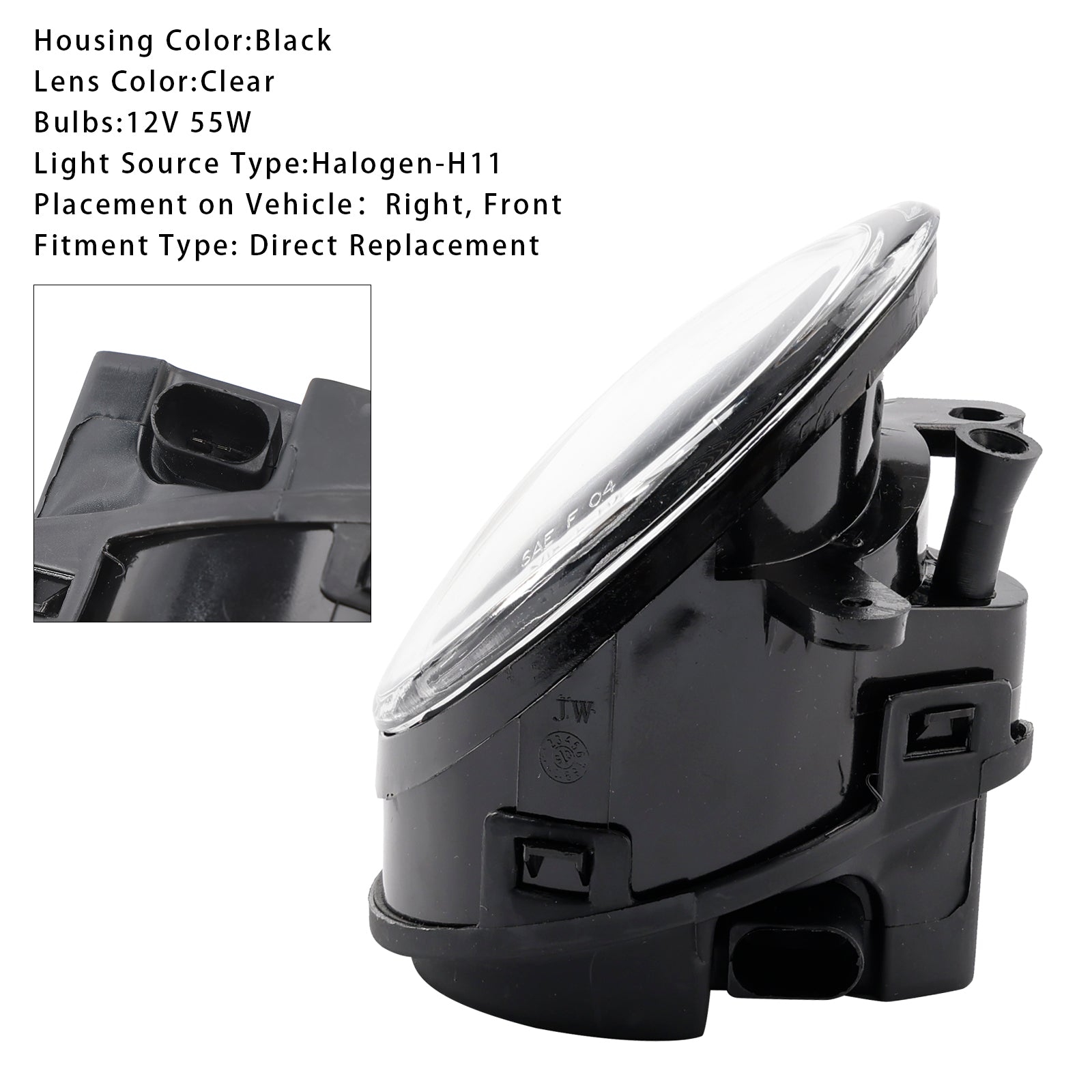 2005 2006 2007 2008 Audi A6 C6 1 Pcs Right Front Bumper Fog Light