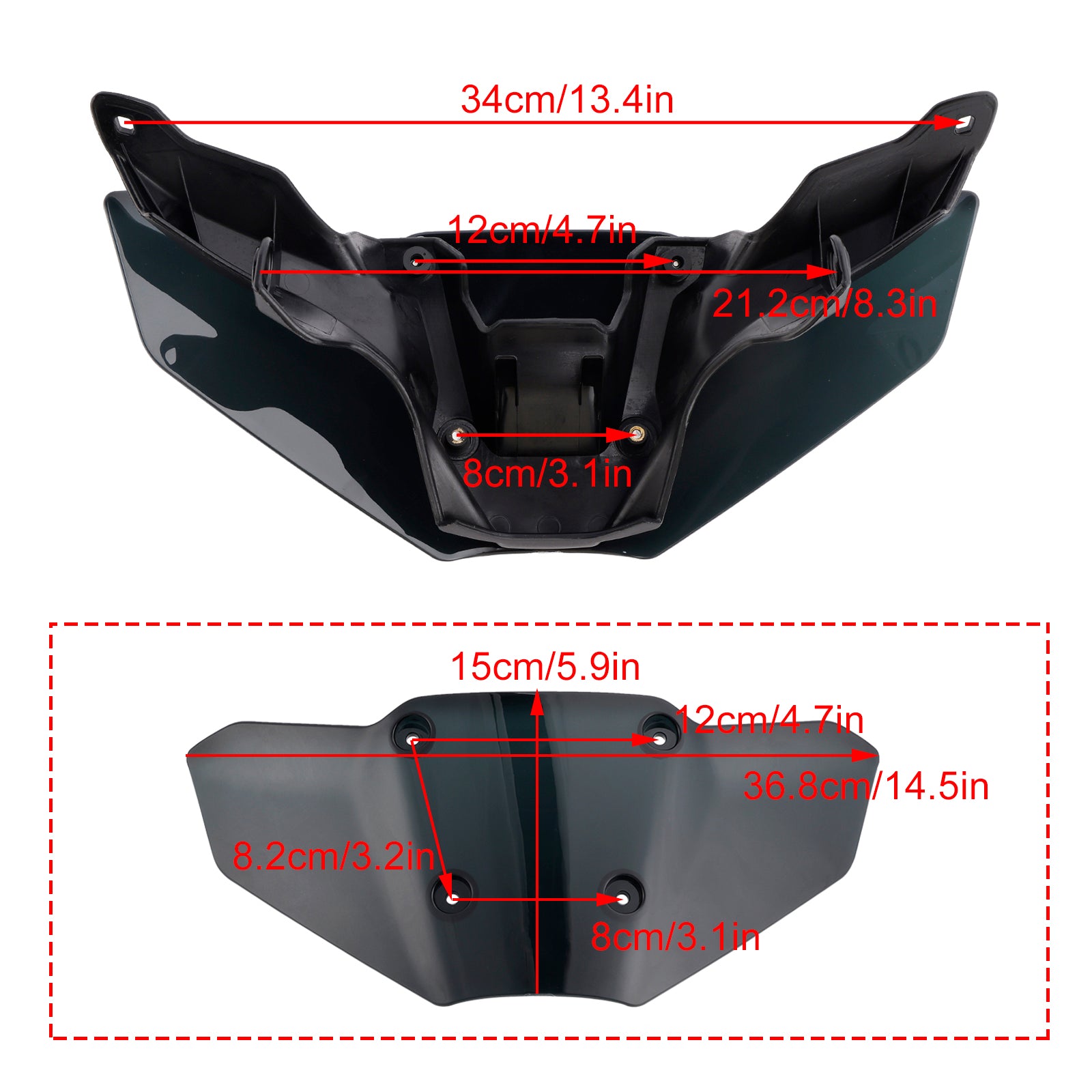 2024-2025 야마하 MT-09/SP ABS 오토바이 윈드실드 윈드스크린