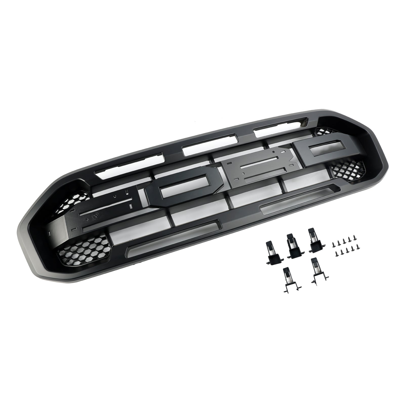 2019-2023 Ford Ranger Black Raptor Style Front Bumper Grill Replacement Black Grille