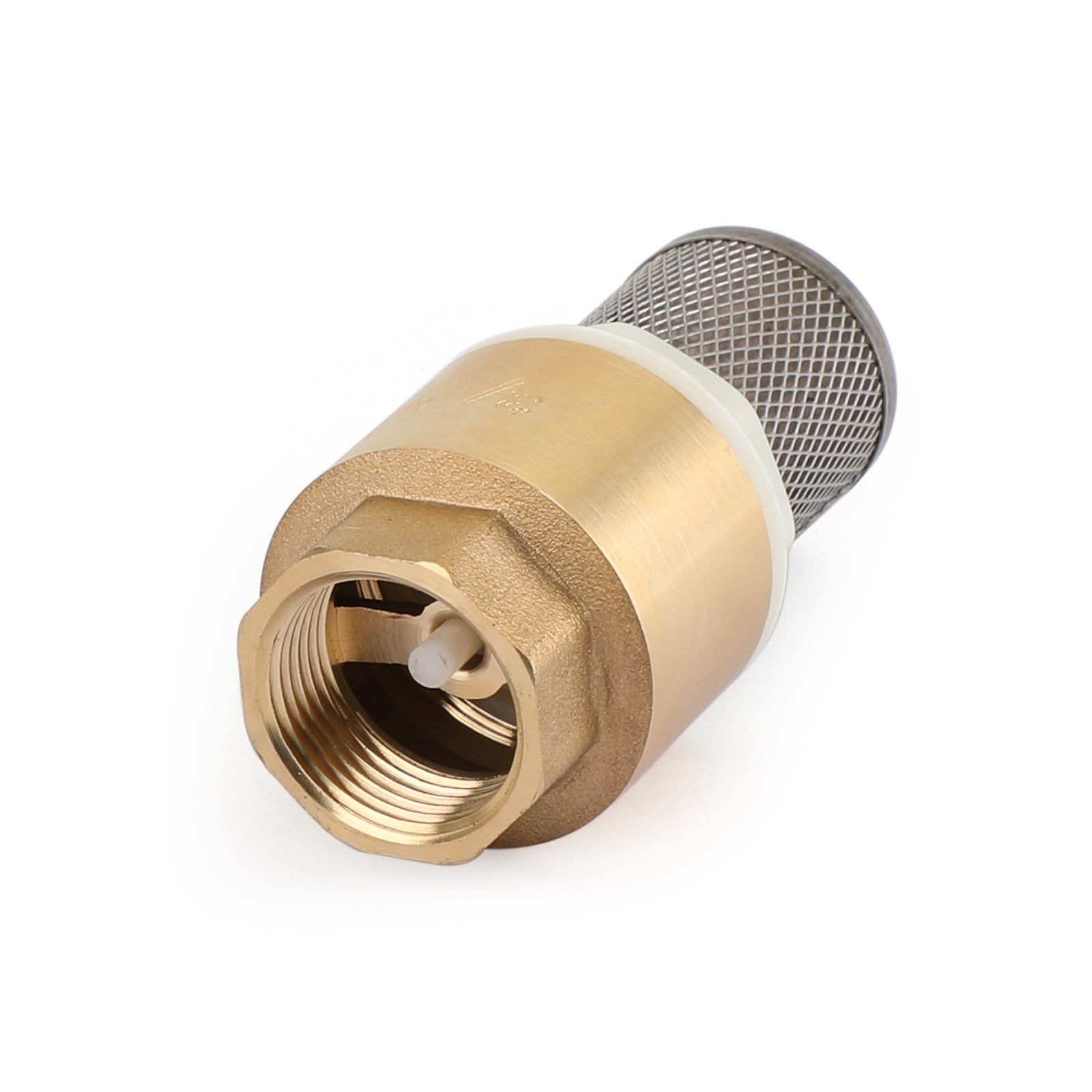 3/4" NPT 인라인 체크 풋 밸브 황동 스프링 장착 필터 200 PSI