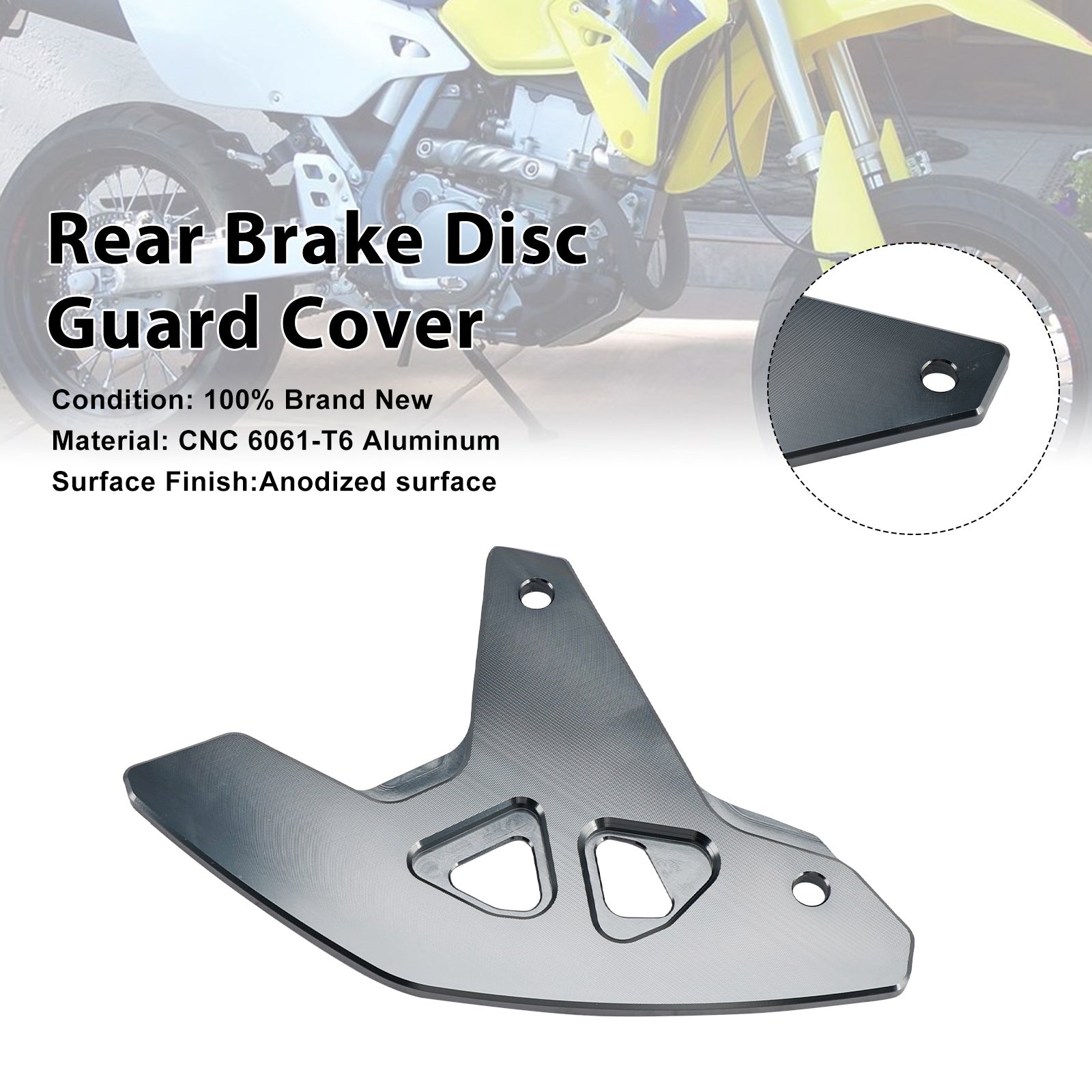 Rear Brake Disc Guard Cover For Suzuki DR-Z400SM 2000-2024 DRZ400/S/E
