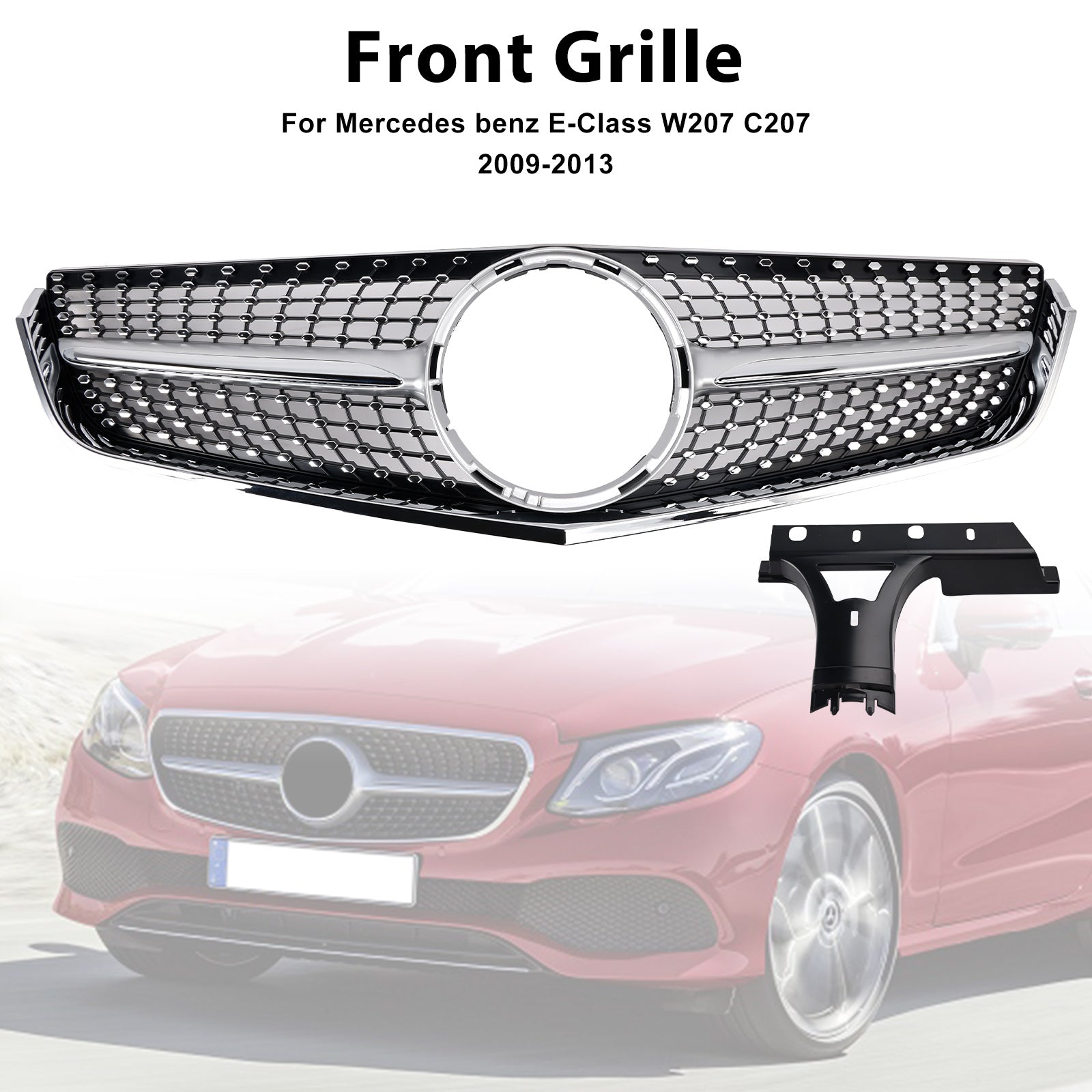 Front Grille fit 2009-2013 Mercedes W207 C207 E-Class Coupe Convertible AMG Generic