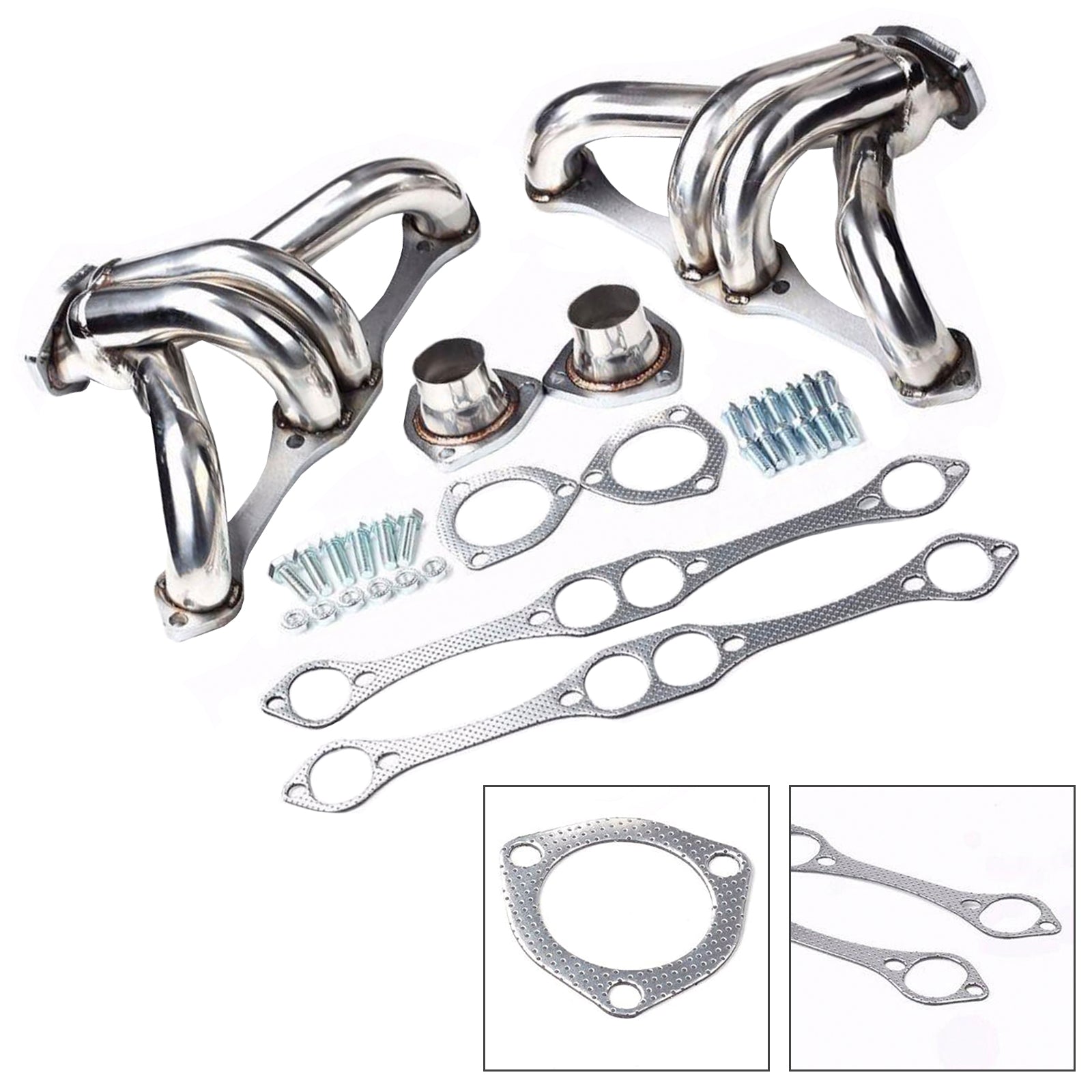 Exhaust Header Manifold Fit Chevy Small Block SB V8 262 265 283 305 327 350 400