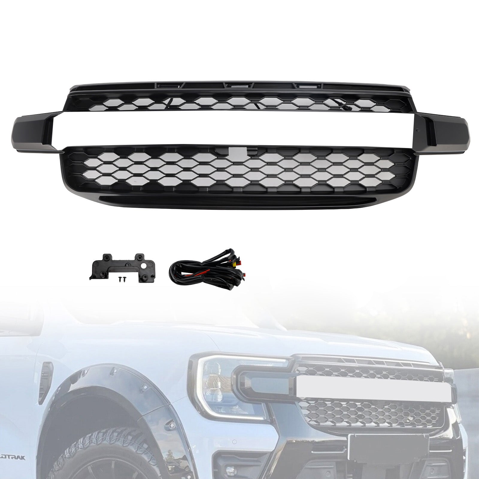 2023 2024 2025 Ford Everest Next Gen T9 Front Bumper Grill Replacement Black Grille