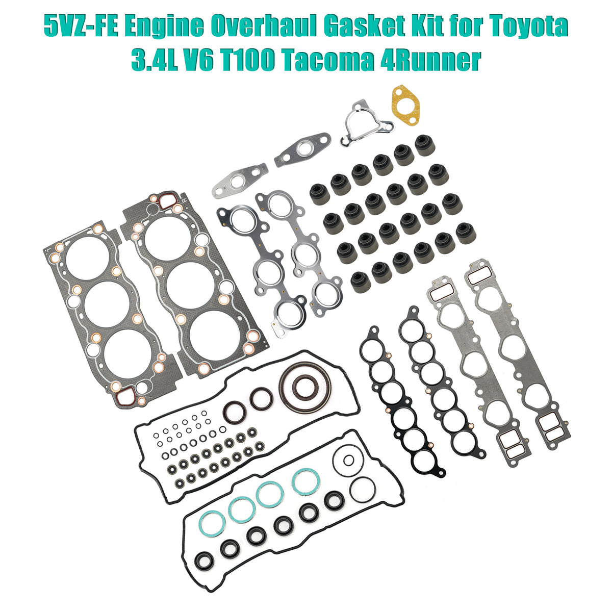 5VZ-FE Engine Overhaul Gasket Kit for Toyota 3.4L V6 T100 Tacoma 4Runner