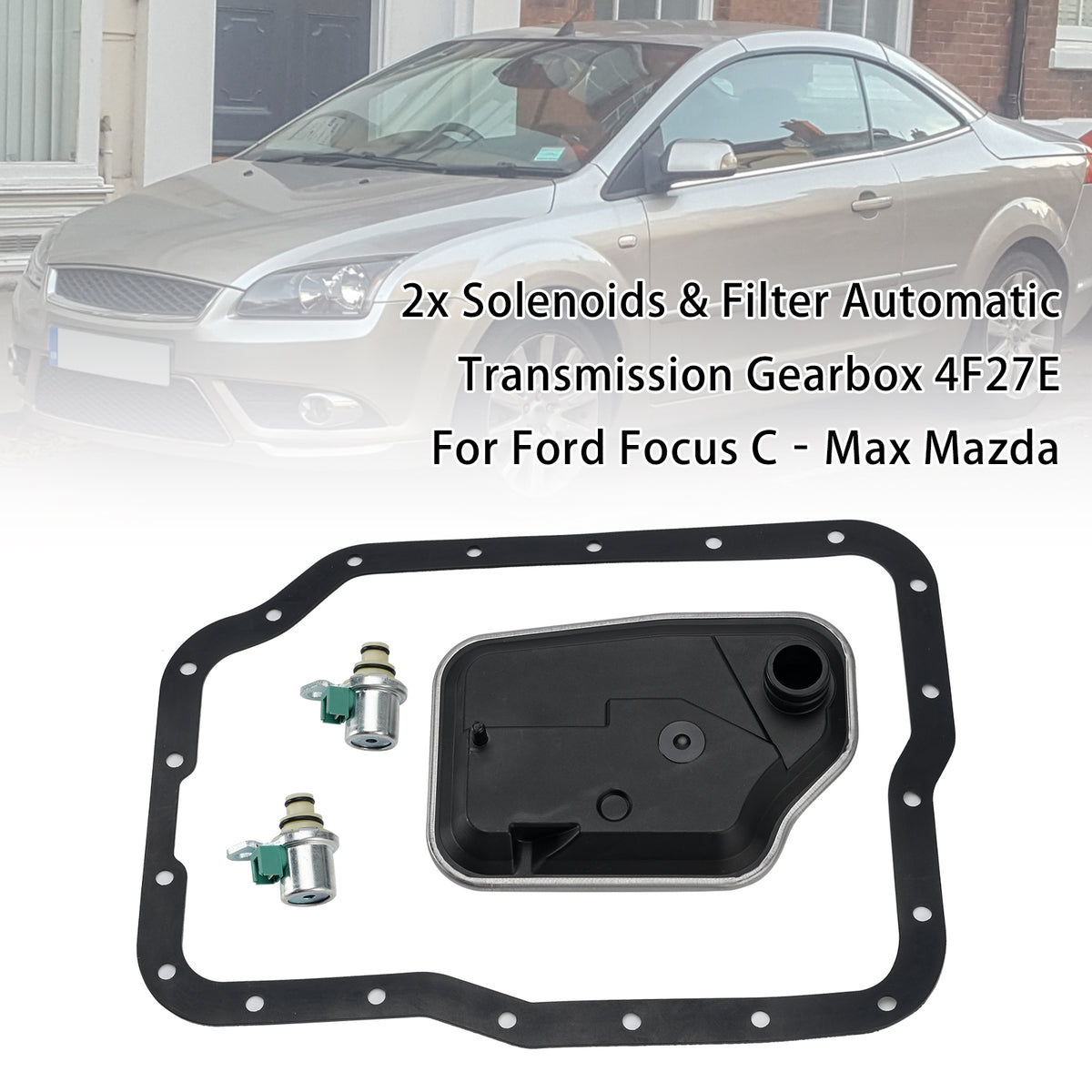 2x Solenoids & Filter Automatic Transmission Gearbox 4F27E For Ford Focus Mazda Generic