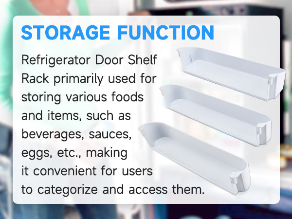 Replacement Refrigerator Door Shelf Kit for Dometic Refrigerator Freezer/Upper/Bottom Door Shelf 29325760166 For Dometic DM2652/ DM2852/ RGE400/ RK400/ RM2451/ RM2452/ RM2453 / RM2551