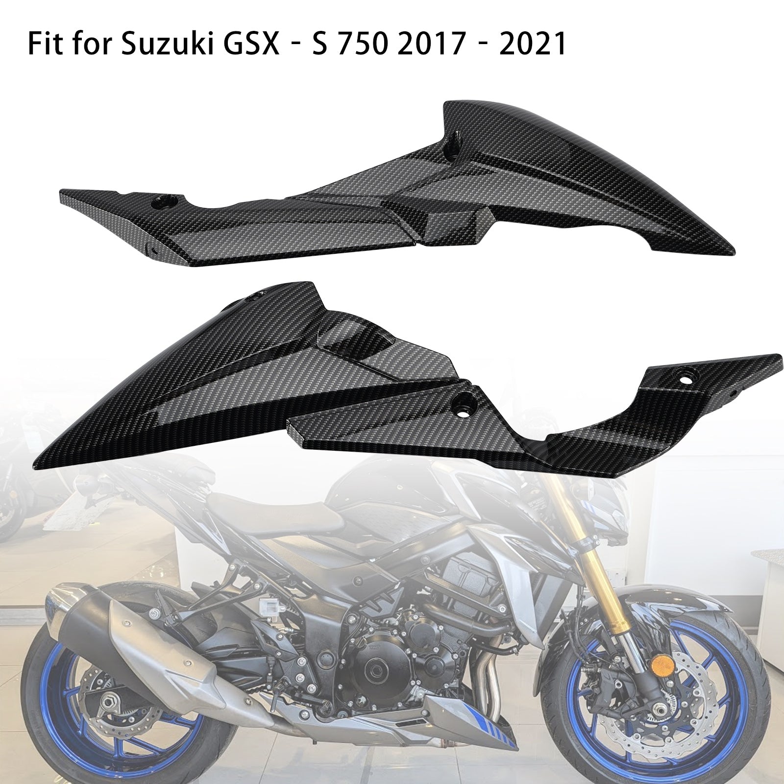 Carenado protector de vientre de aceite inferior para Suzuki GSXS GSX-S750 2017-2021 carbono