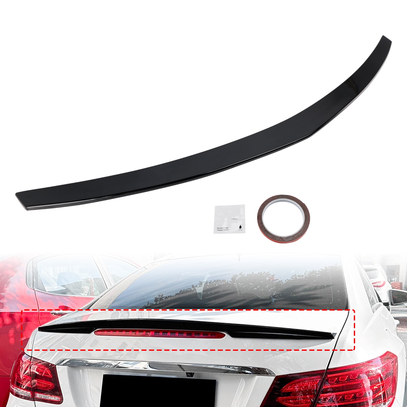 2010-2017 Mercedes-Benz E-Class W207 Coupe Gloss Black Rear Spoiler